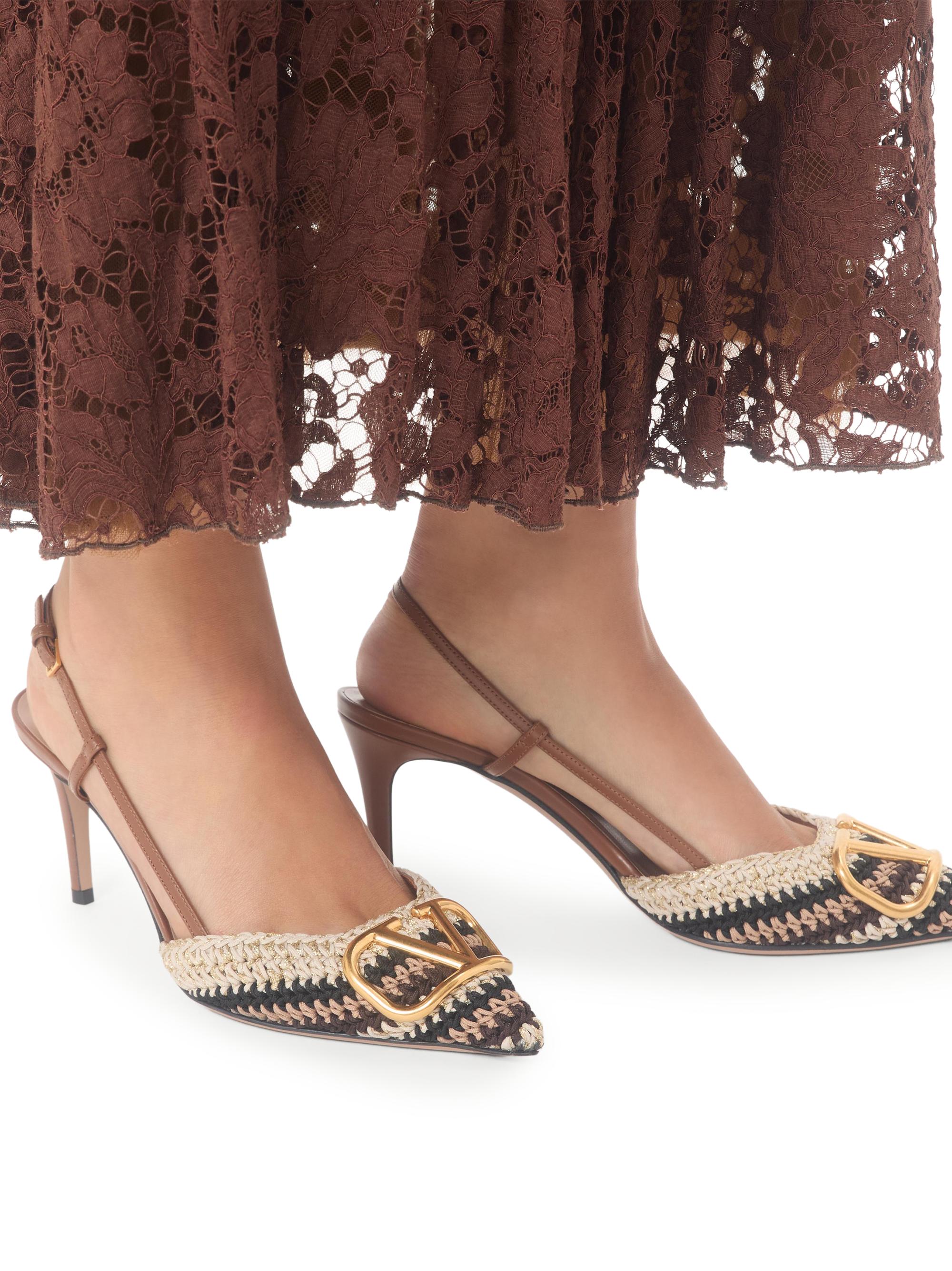 Valentino Garavani VLogo Signature Slingback Pumps 80MM | Saks