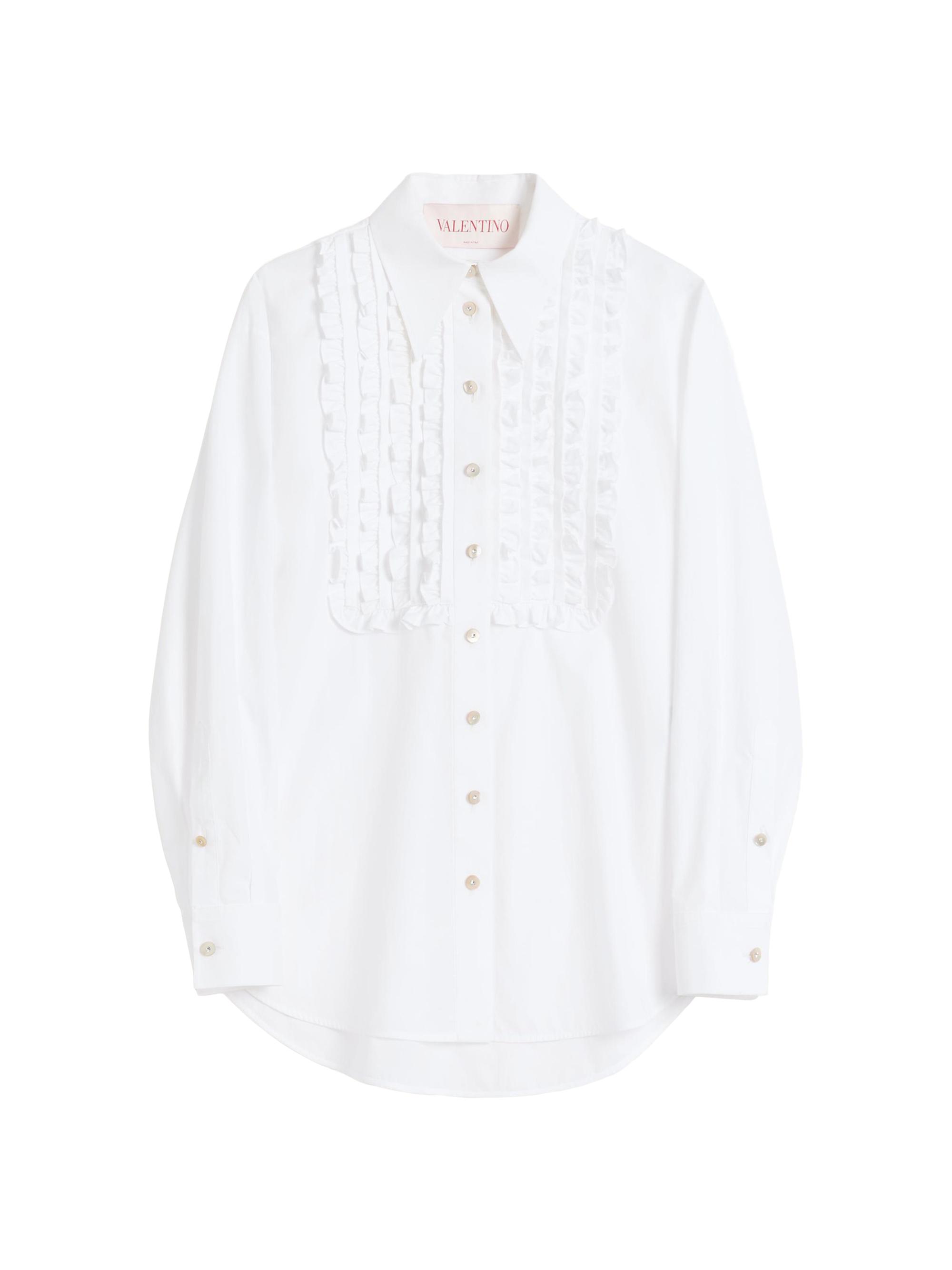 Valentino Garavani Women's Cotton Poplin Shirt - Optic White