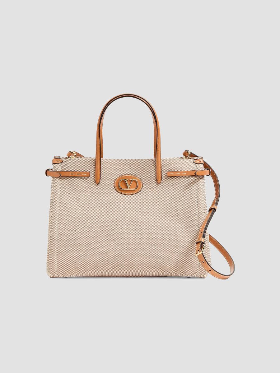 Valentino Garavani Antibes Medium Canvas Shopping Tote Bag | Saks