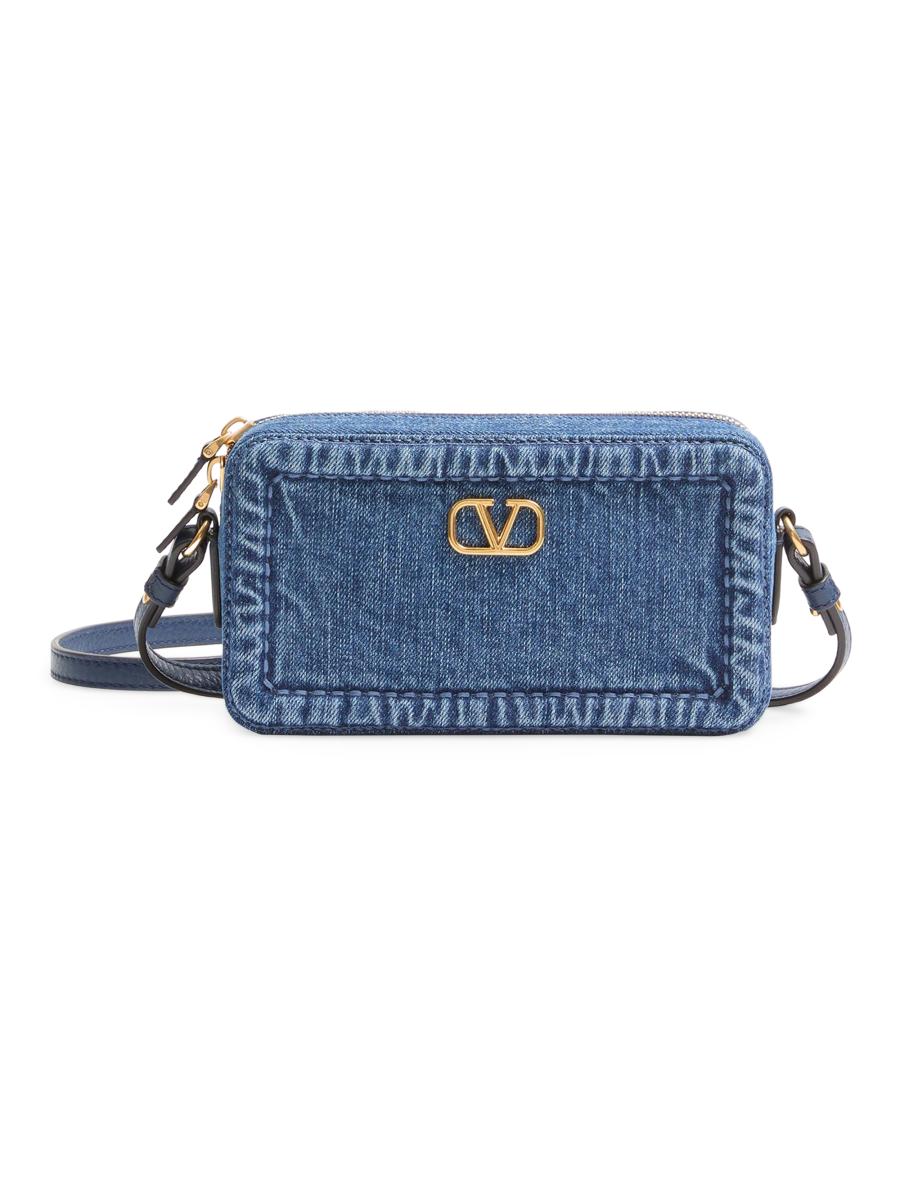 Valentino Garavani Alltime Mini Denim Shoulder Bag | Saks