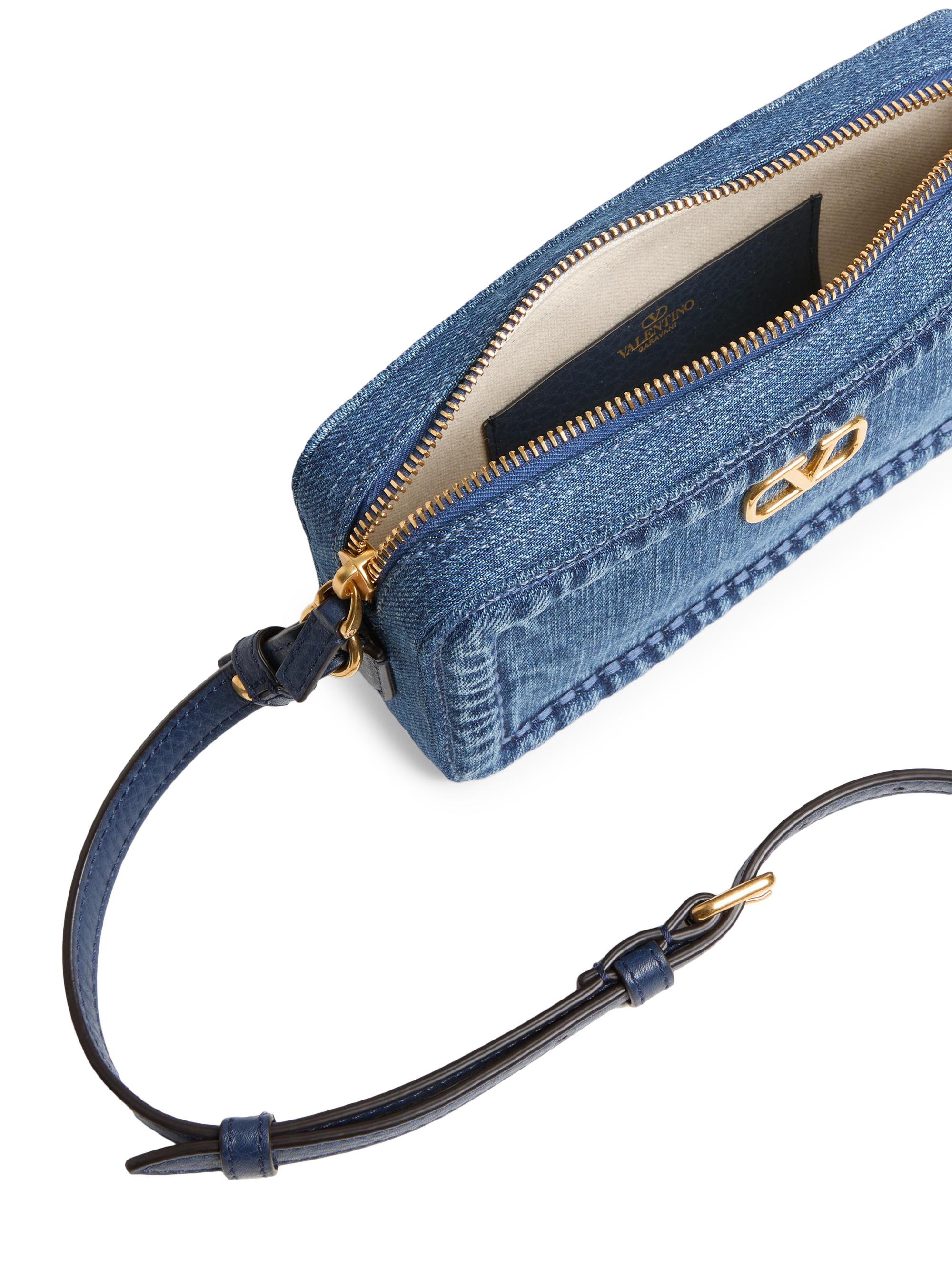Valentino Garavani Alltime Mini Denim Shoulder Bag | Saks