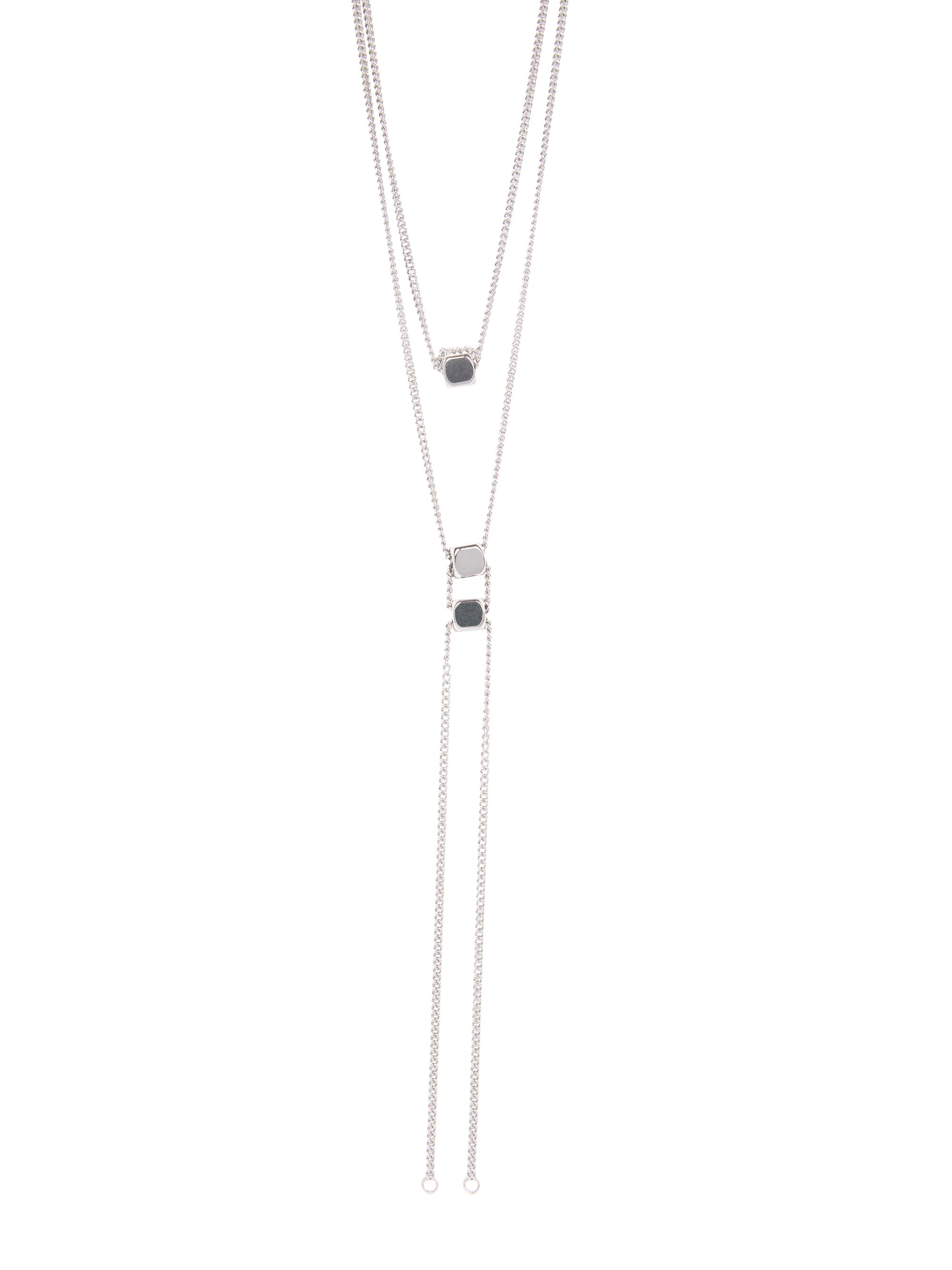 Lemaire Men's Abacus Bolo Tie Necklace - Silver