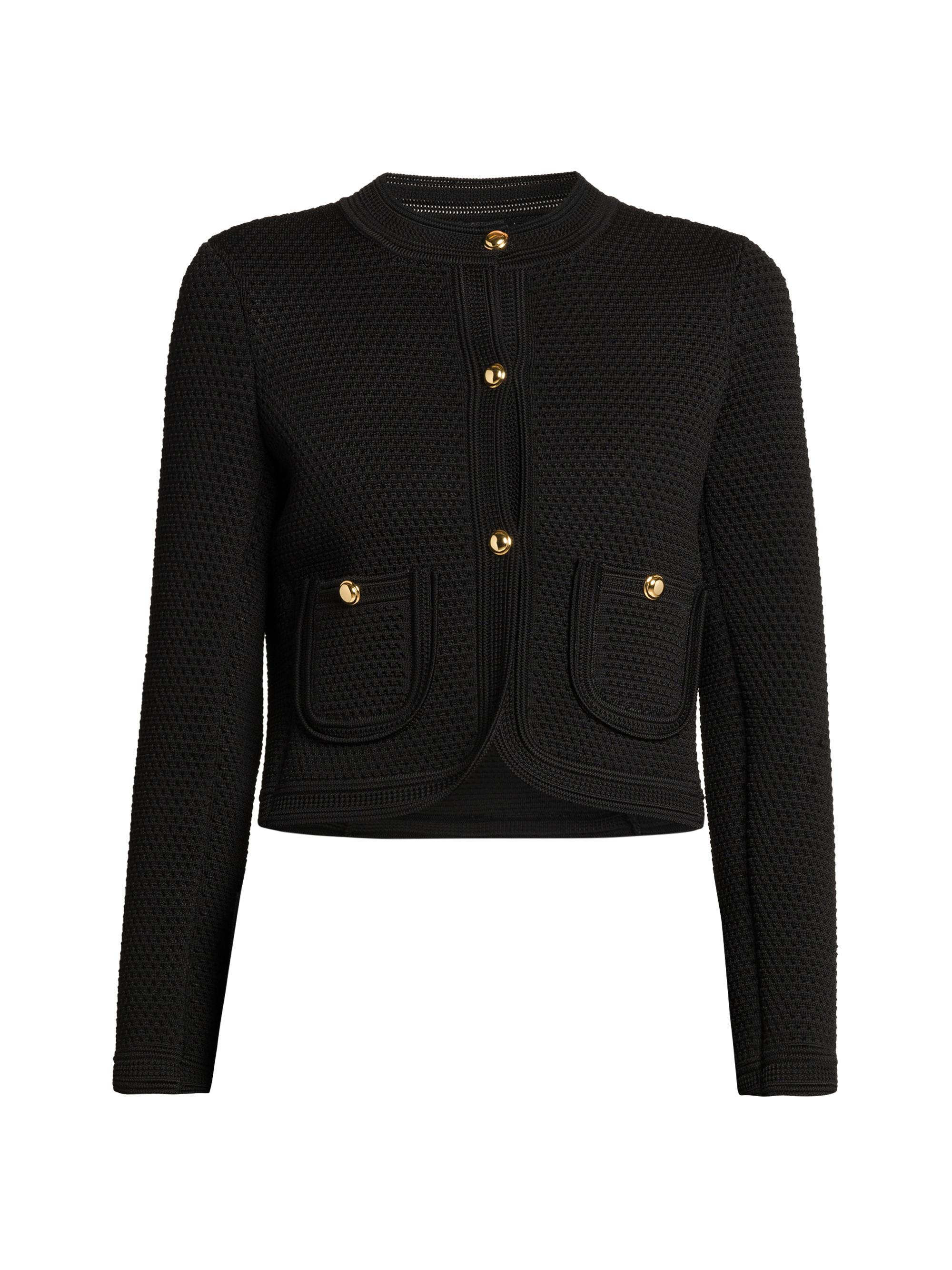 TOM FORD Women's Compact Mesh Crop Jacket - Black