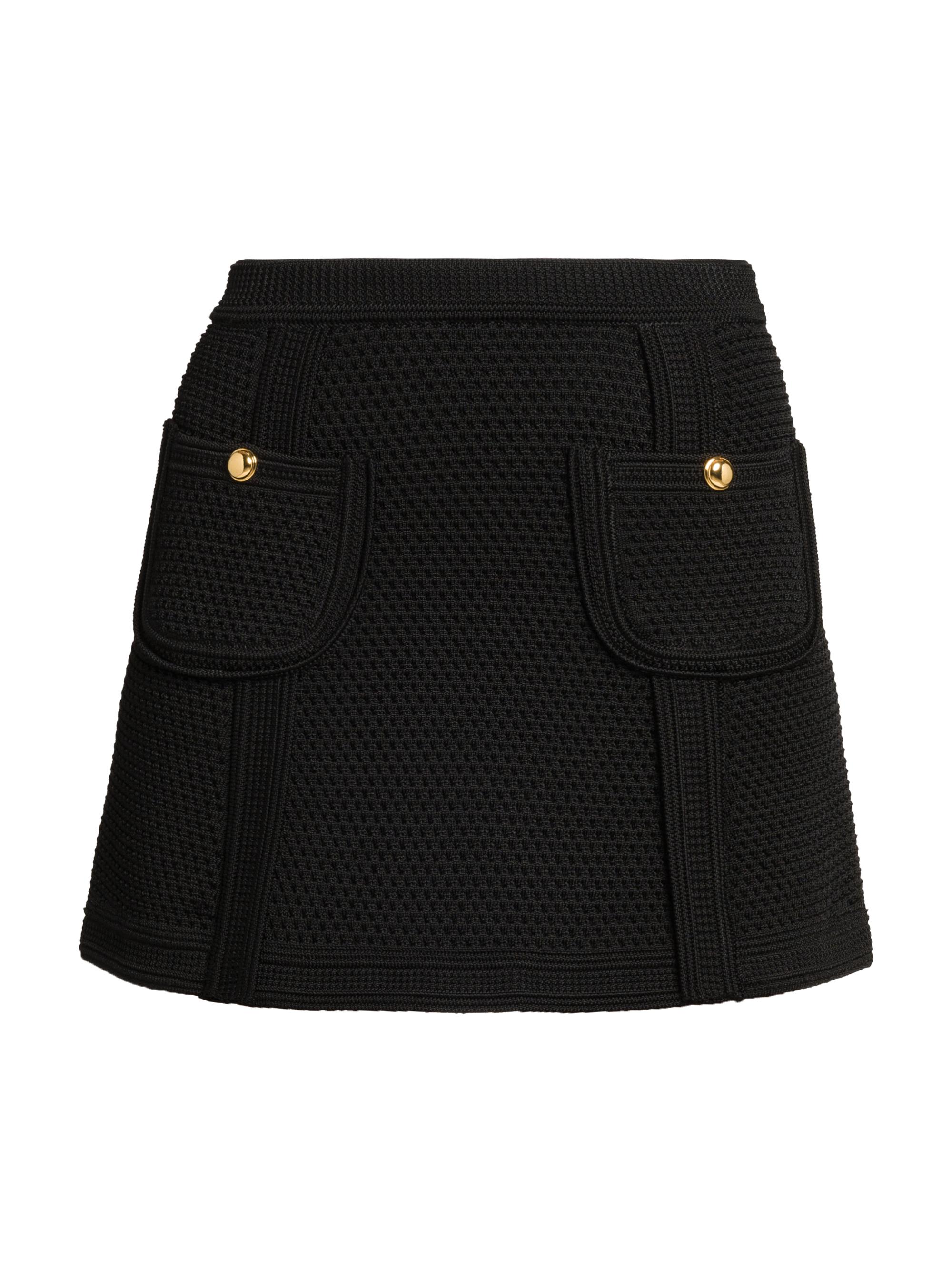 TOM FORD Women's Compact Mesh Knit Miniskirt - Black