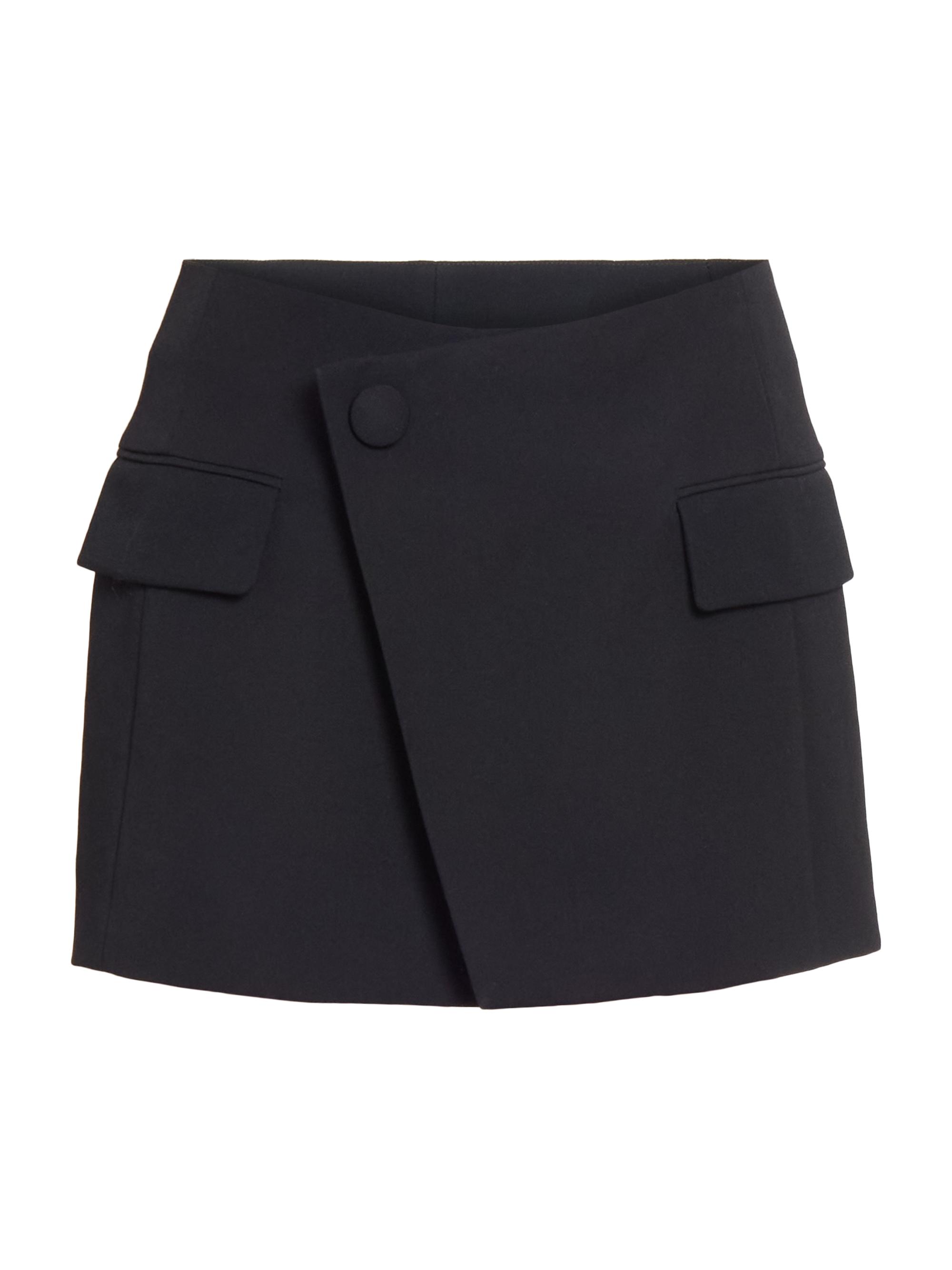 Balmain Women's Asymmetric Miniskirt - Noir