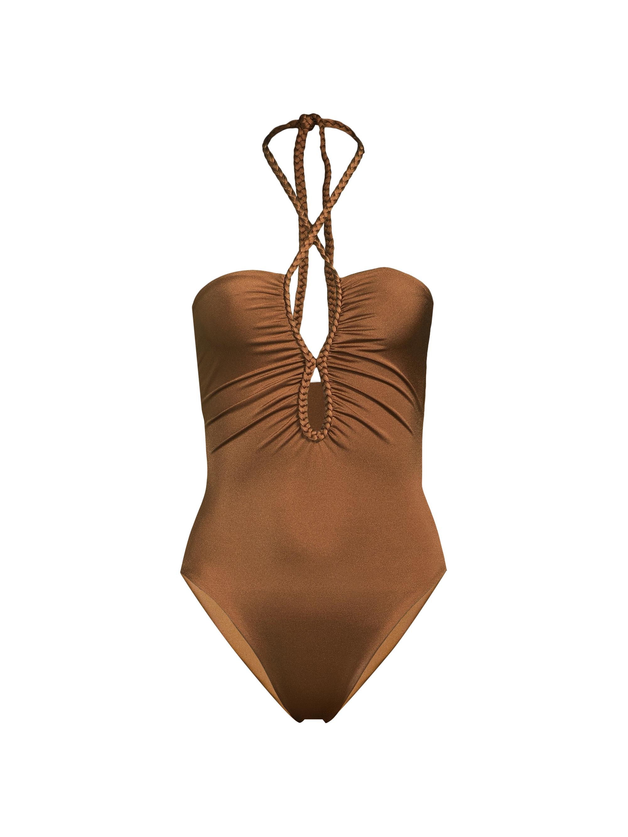 Juan de Dios Women's Saint Tropez One-Piece Swimsuit - Brown Gold