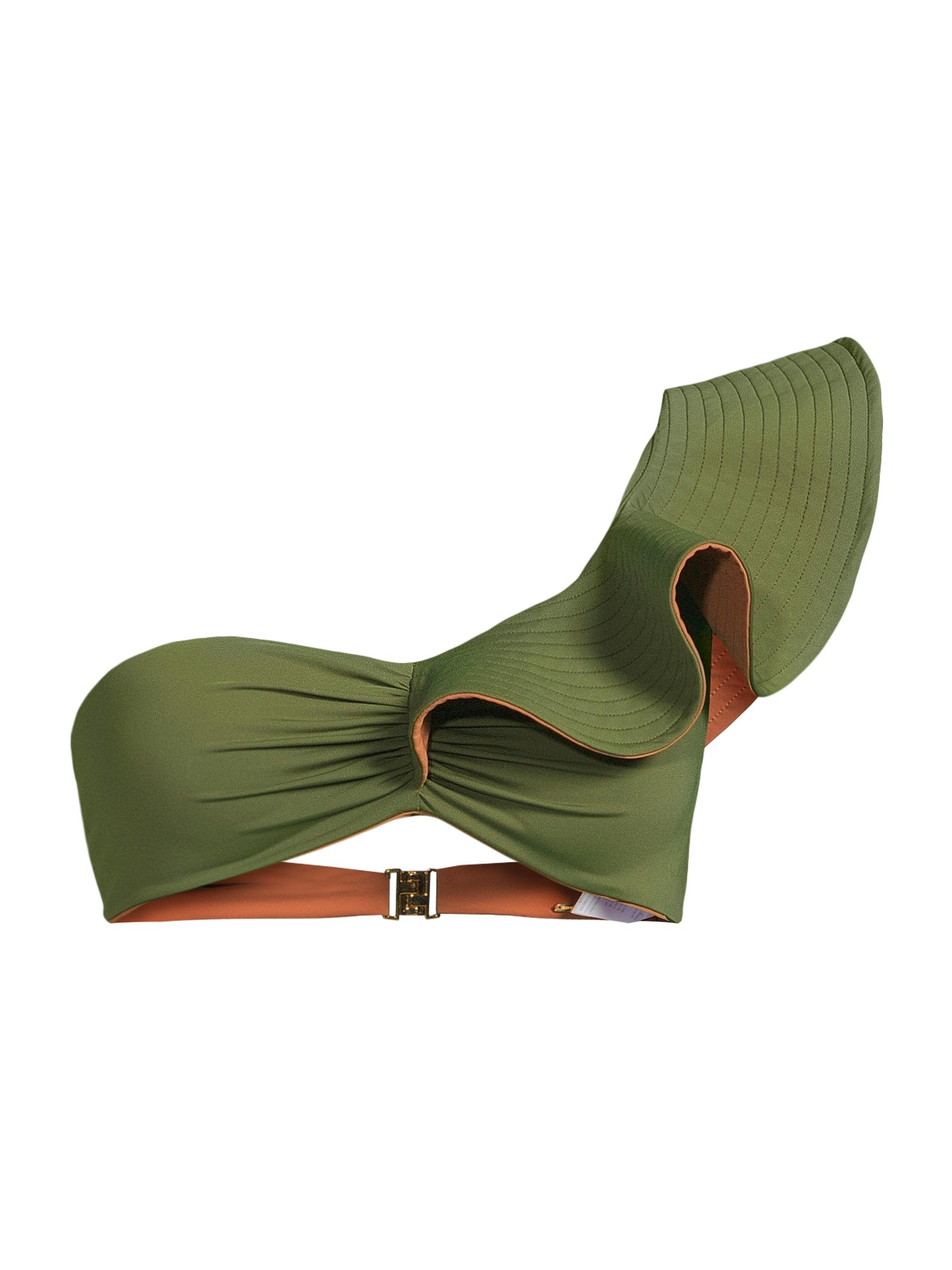 Juan de Dios Women's Barranquero Ruffled Bikini Top - Green Western