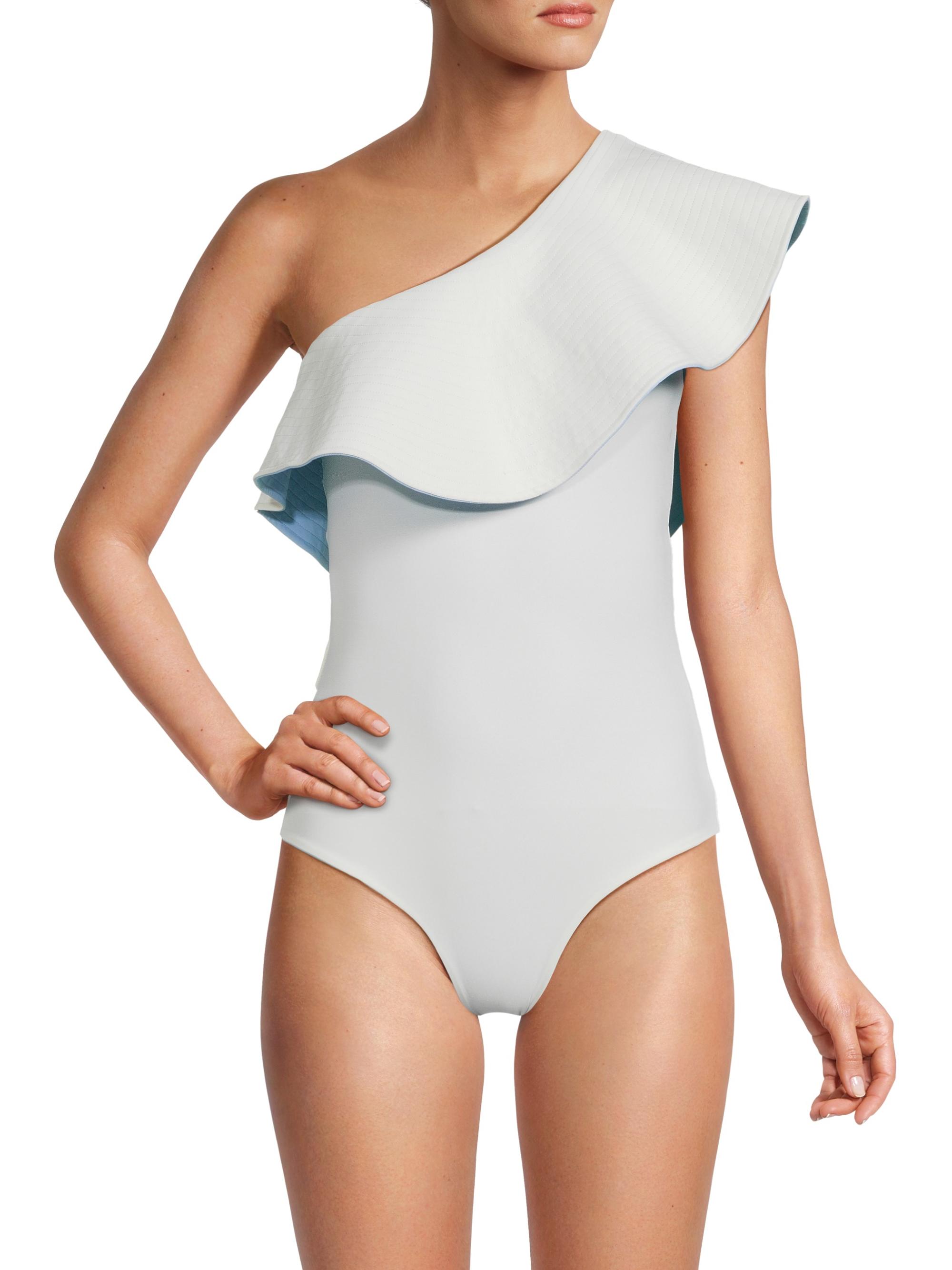 Juan de Dios Tucan Reversible One-Shoulder Swimsuit | Saks Fifth