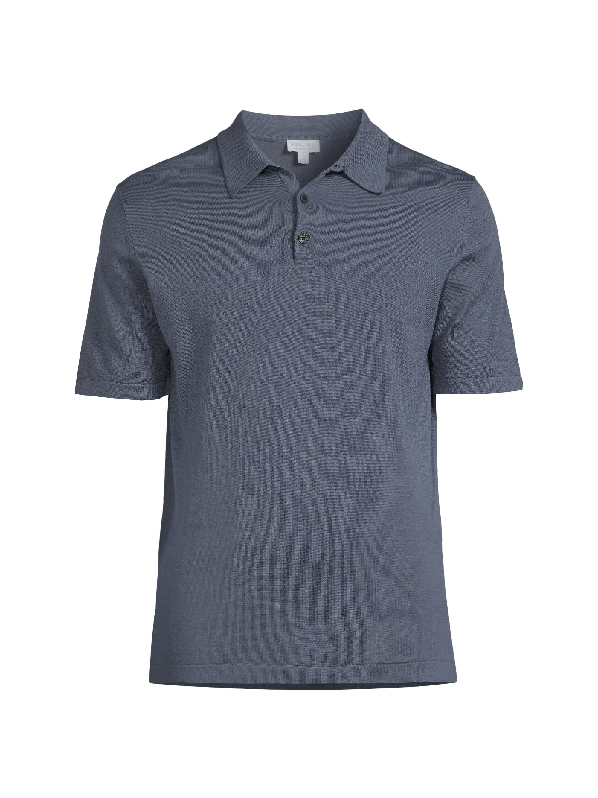 Sunspel Men's Sea Island Polo Shirt - Dark Stone