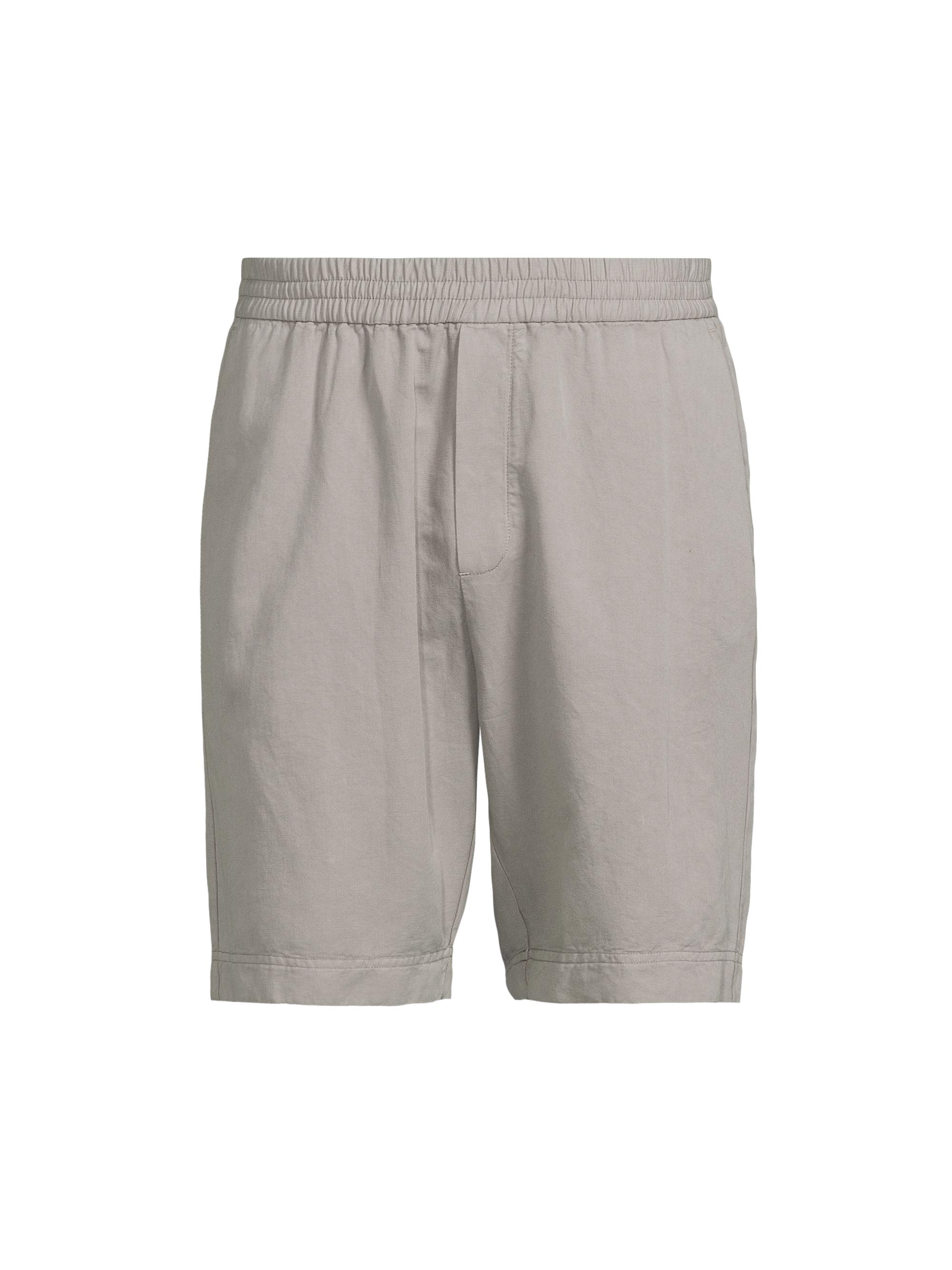 Sunspel Men's Cotton & Linen Elasticized Shorts - Pewter