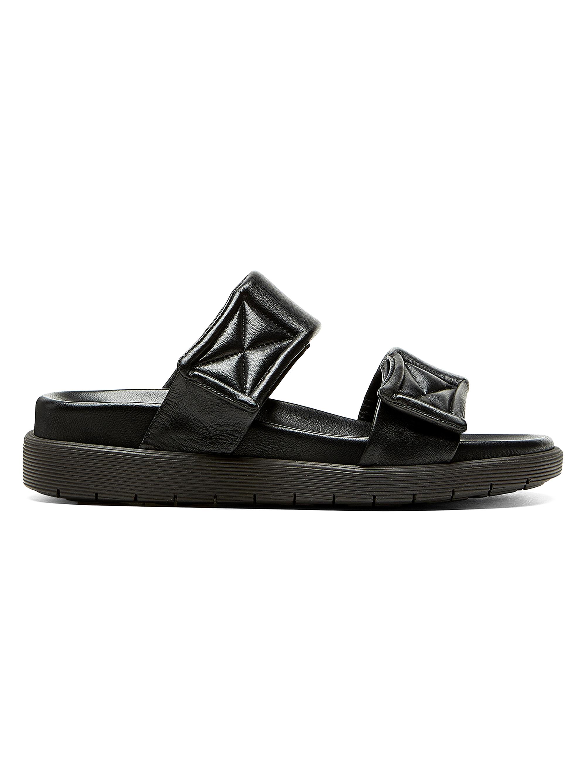 La Canadienne Women's Glena Leather Slip-On Sandals - Black