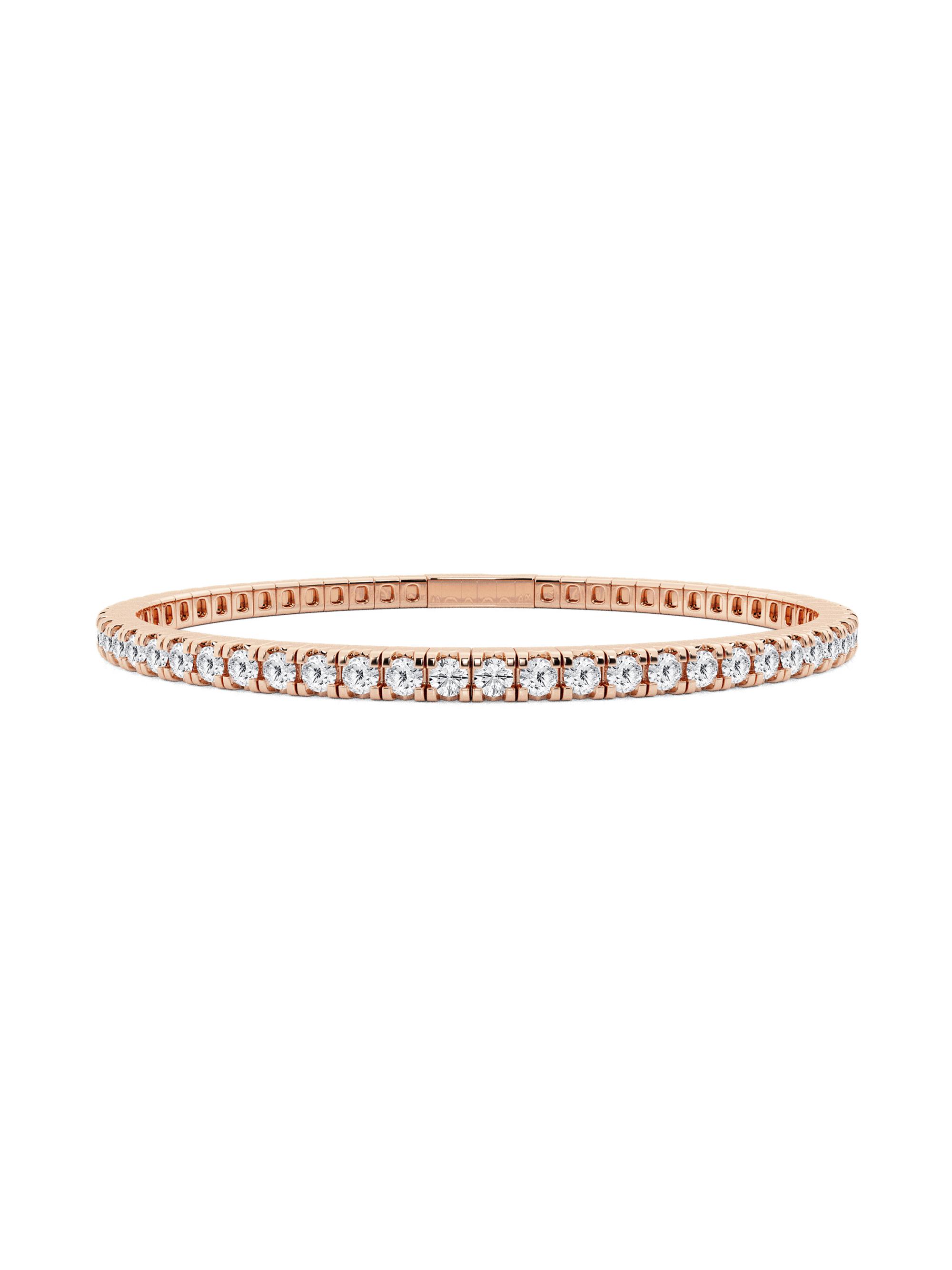 Saks Fifth Avenue Collection Women's 14K Rose Gold & Natural Diamond Flexible Bangle/2.00-5.00 TCW - 5 Tcw