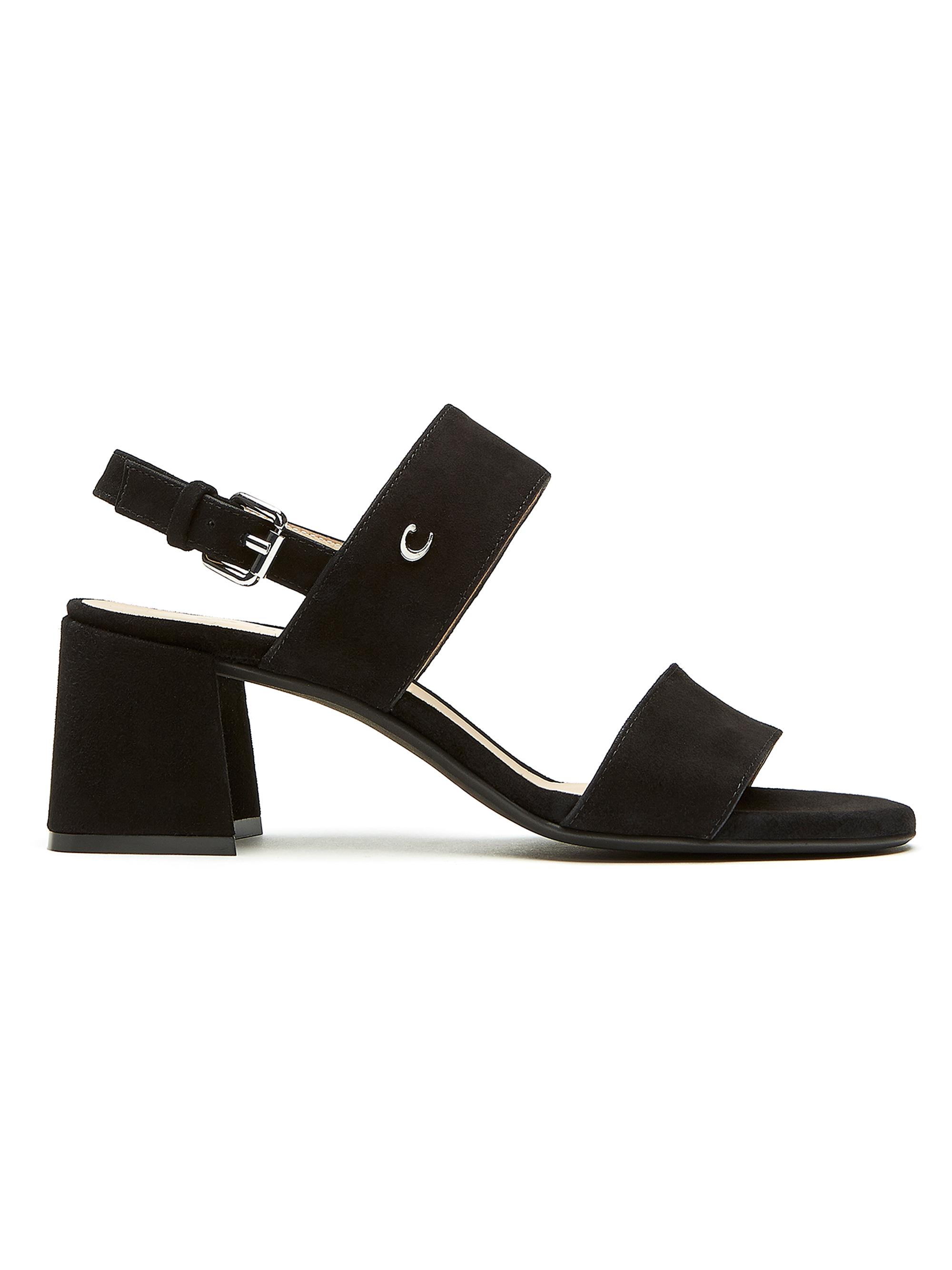 La Canadienne Women's Flemming Suede Block-Heel Sandals - Black