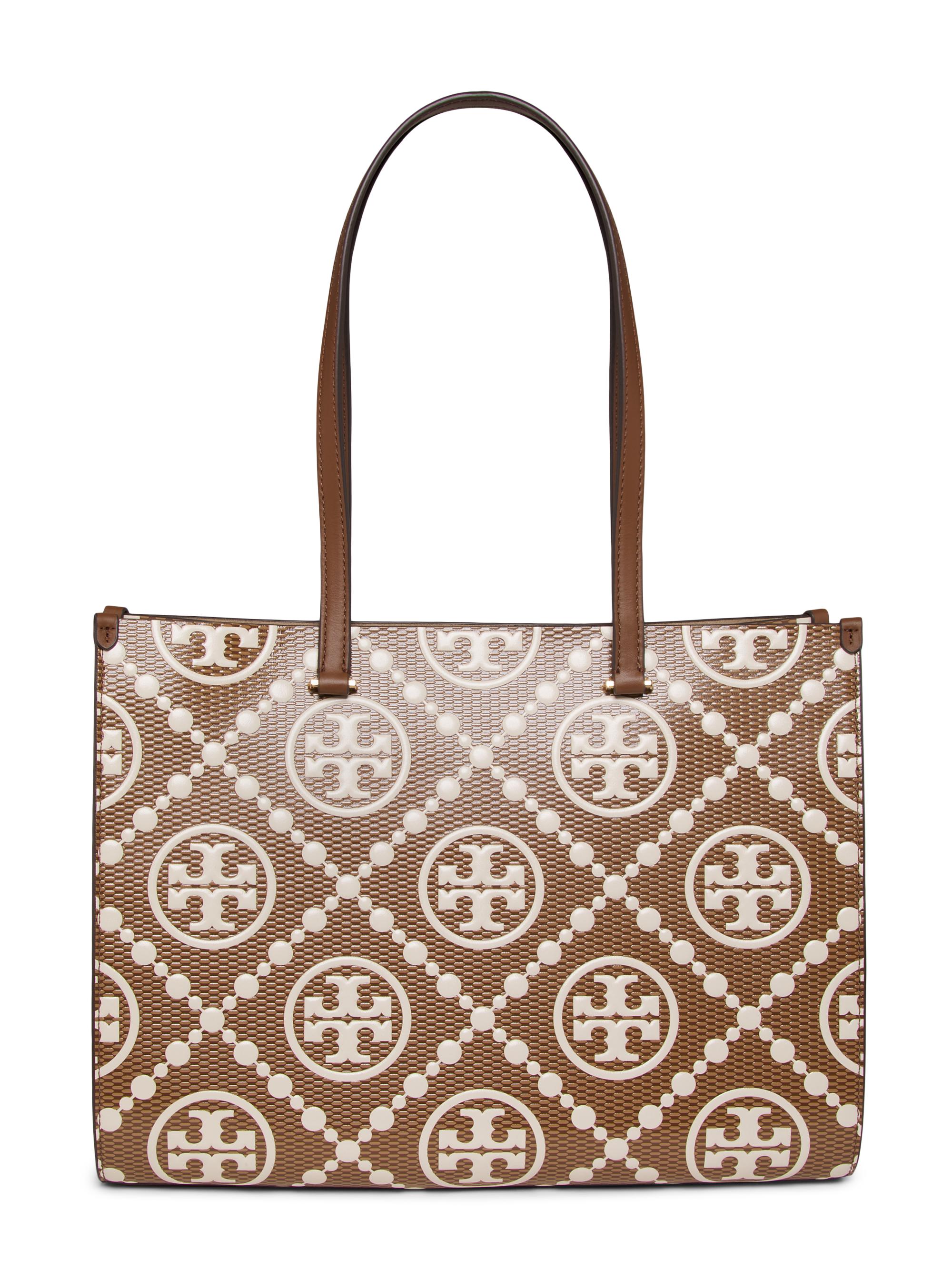 Tory Burch Women's T Monogram Leather Tote - Brown