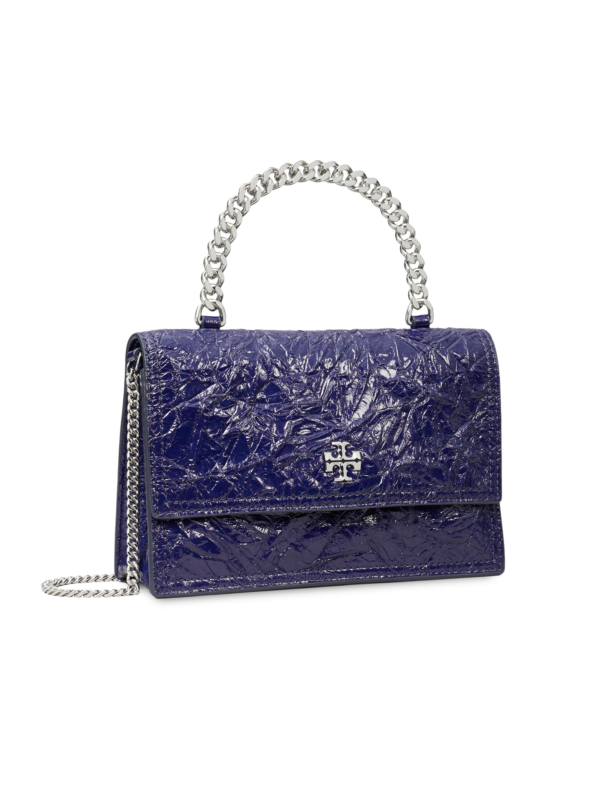 Tory Burch Mini Kira Deconstructed Leather Top Handle Bag | Saks