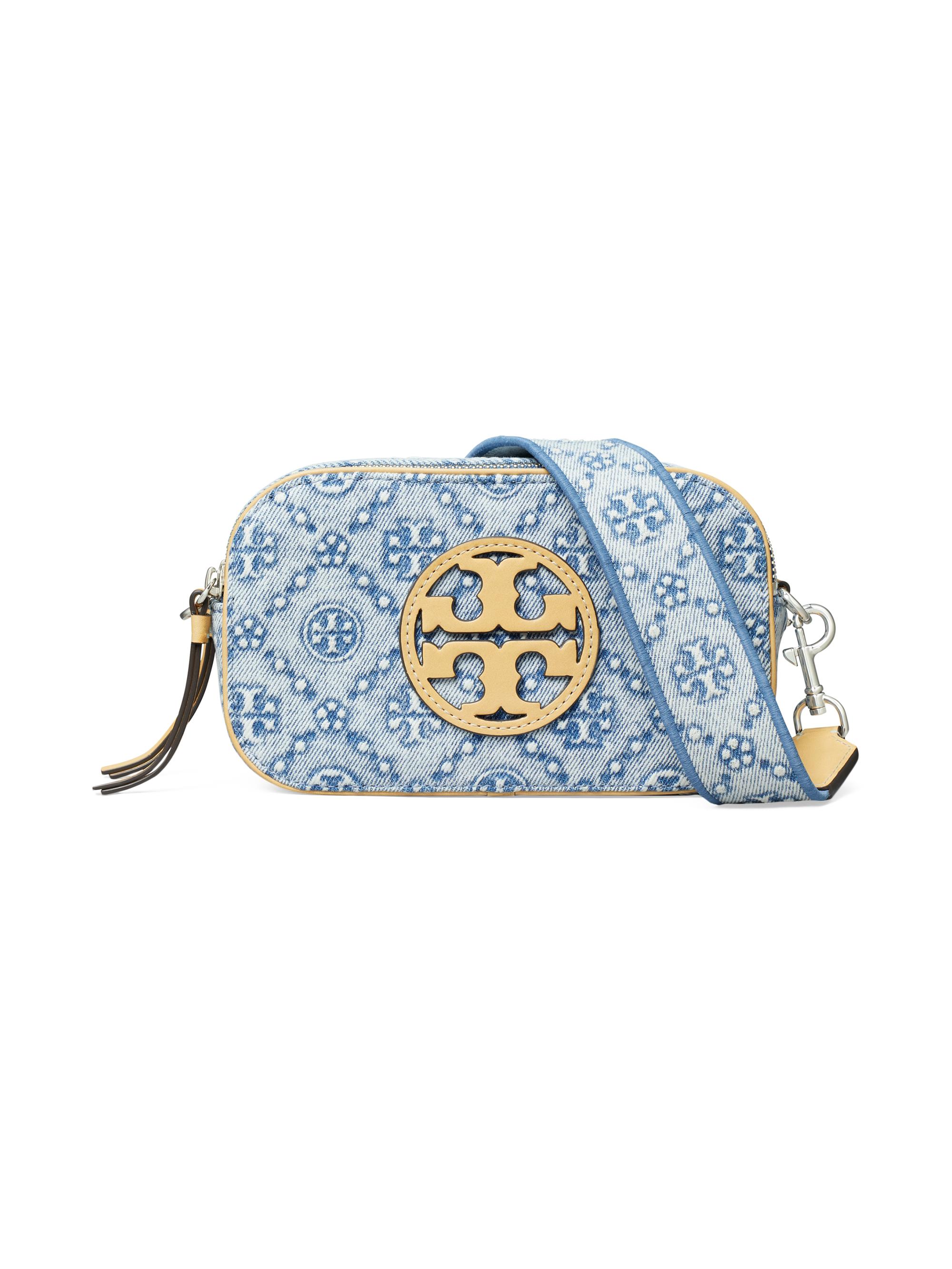 Tory Burch Women's Miller Monogram Denim Crossbody Bag - Powder Blue
