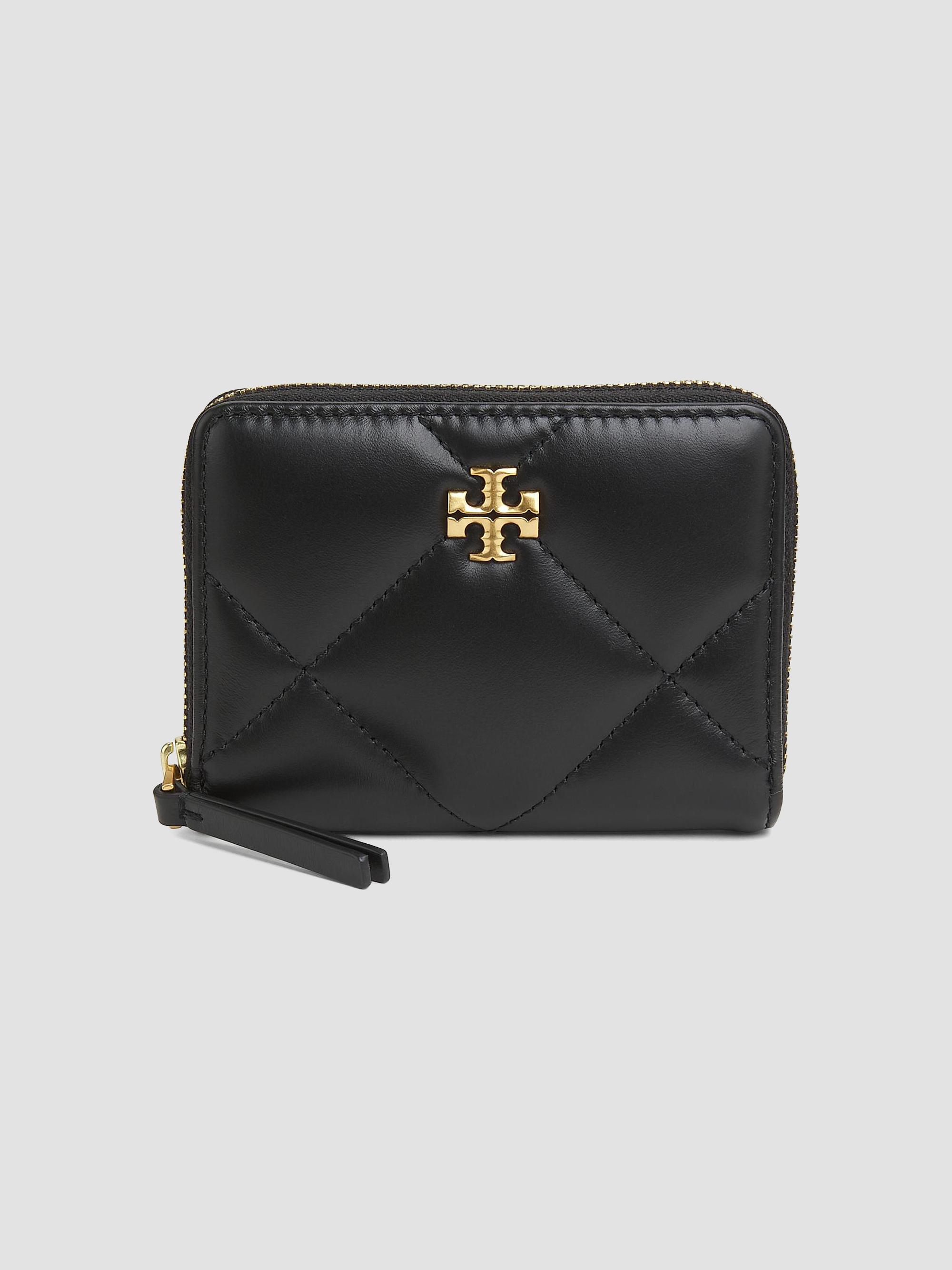 Tory Burch Women's Kira Diamond Leather Wallet - Black | Thumbnail 4
