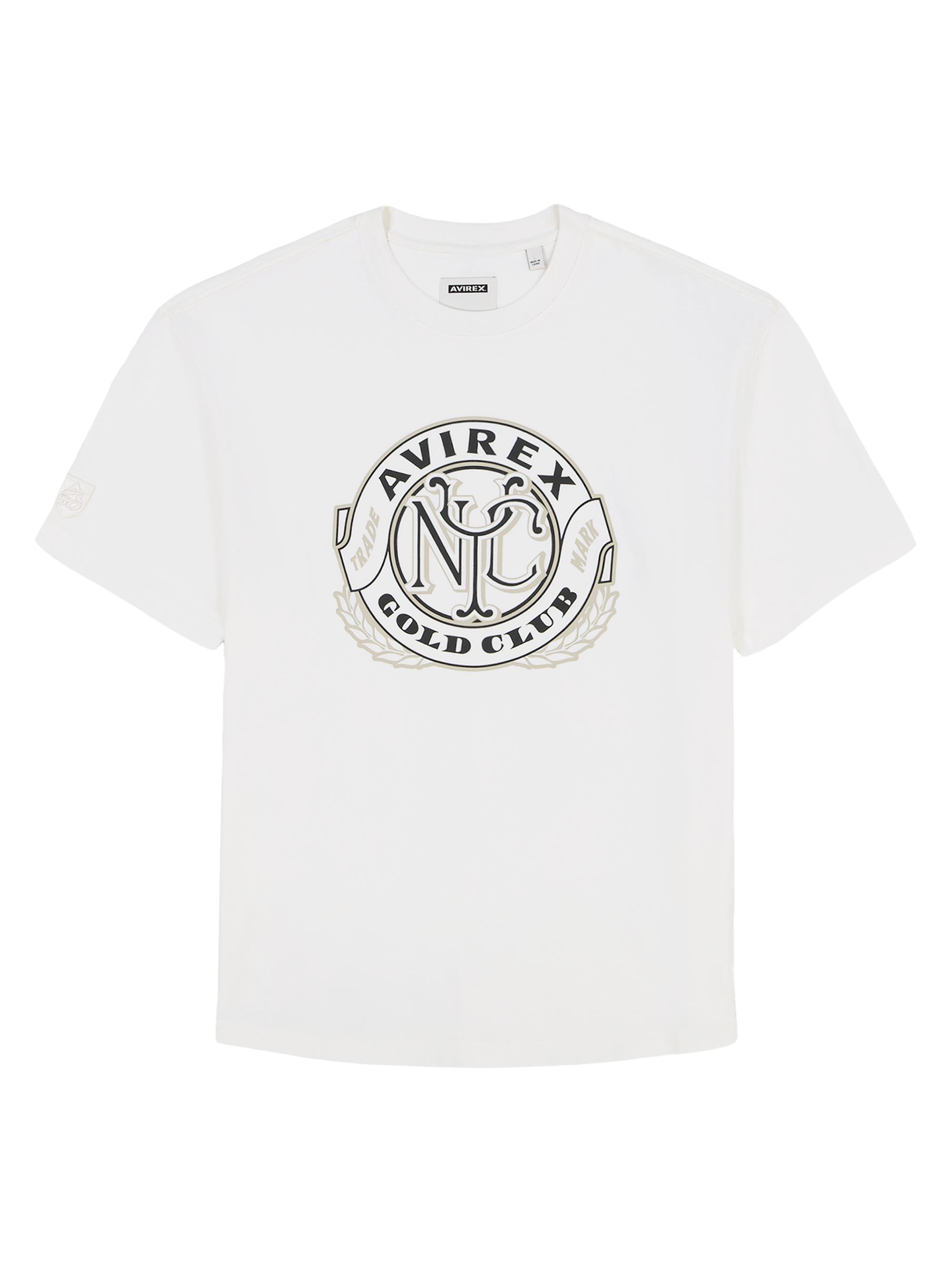 Avirex Men's Gold Club Cotton Jersey T-Shirt - Snow White