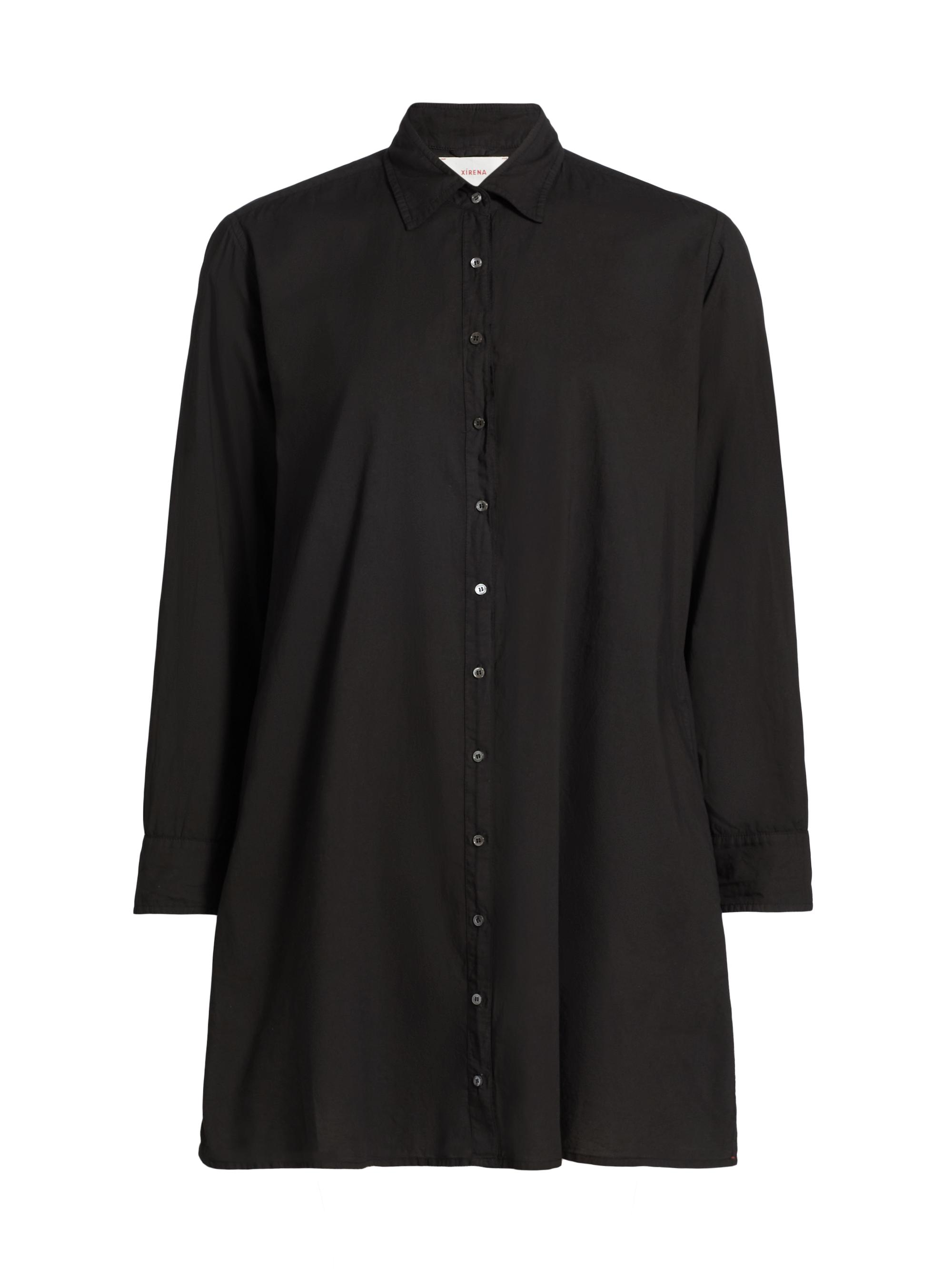 XÍRENA Women's Bobby Cotton Button-Front Minidress - Black