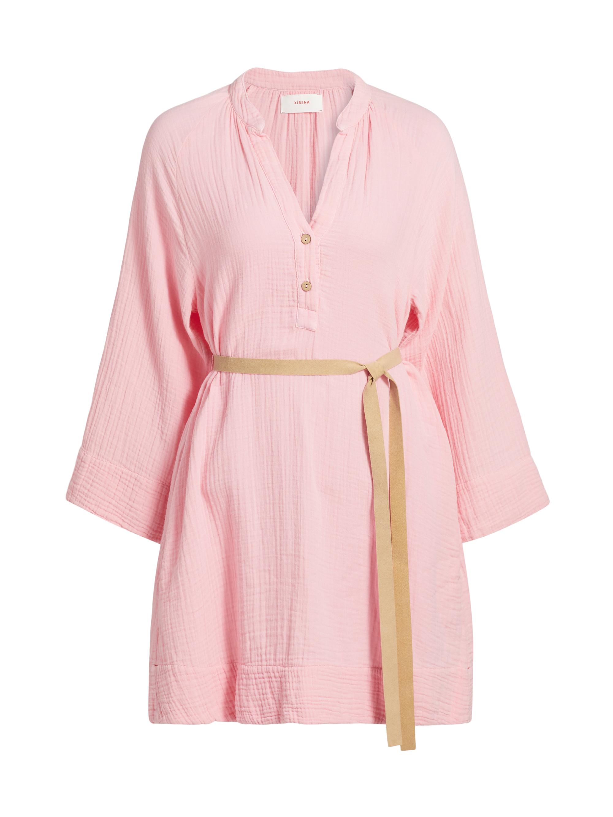 Xirena Women's Carlotta Cotton Tie-Waist Minidress - Rose Mallow