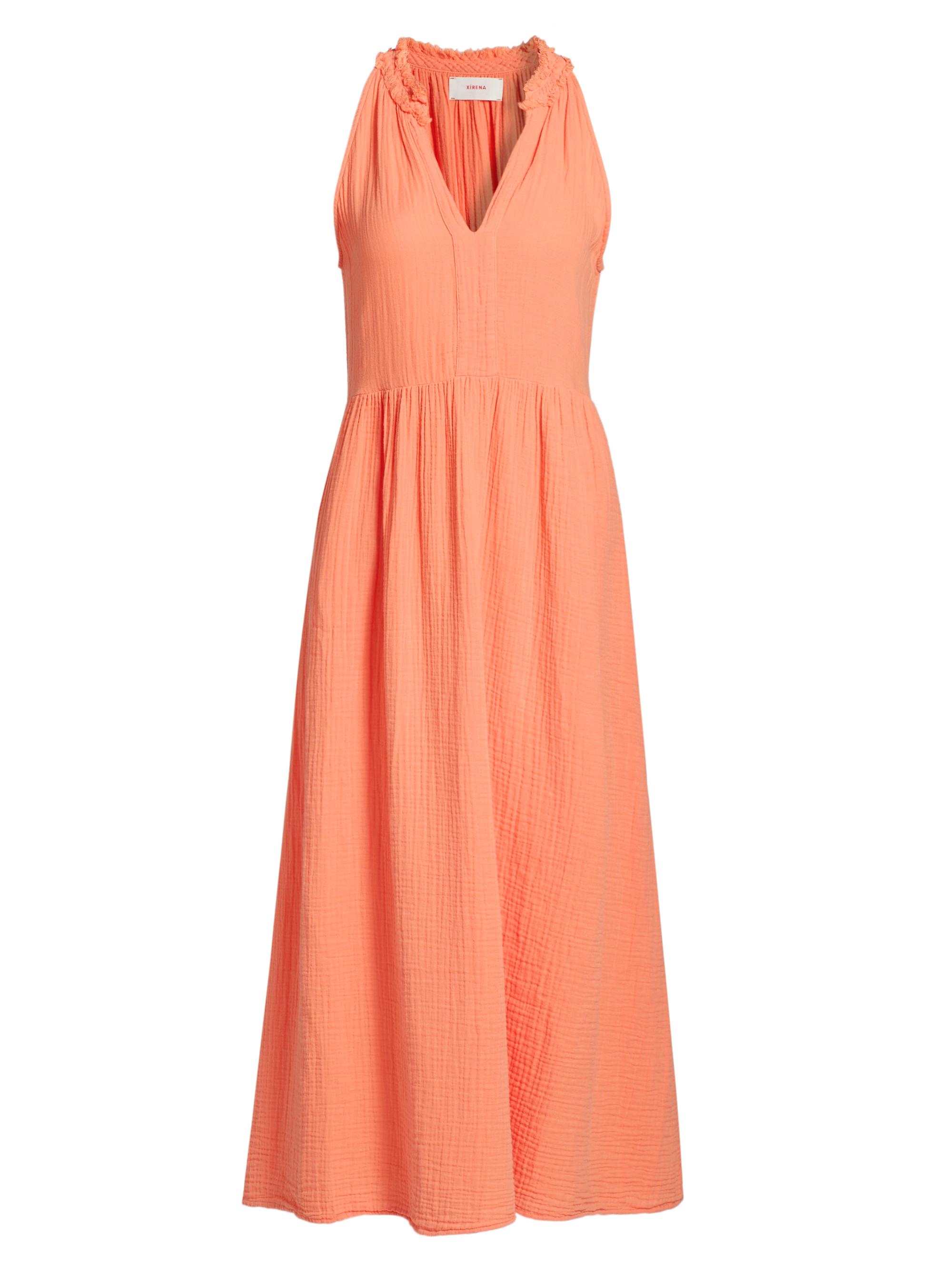 XÍRENA Women's Liza Cotton Gauze Midi Dress - Cantelope