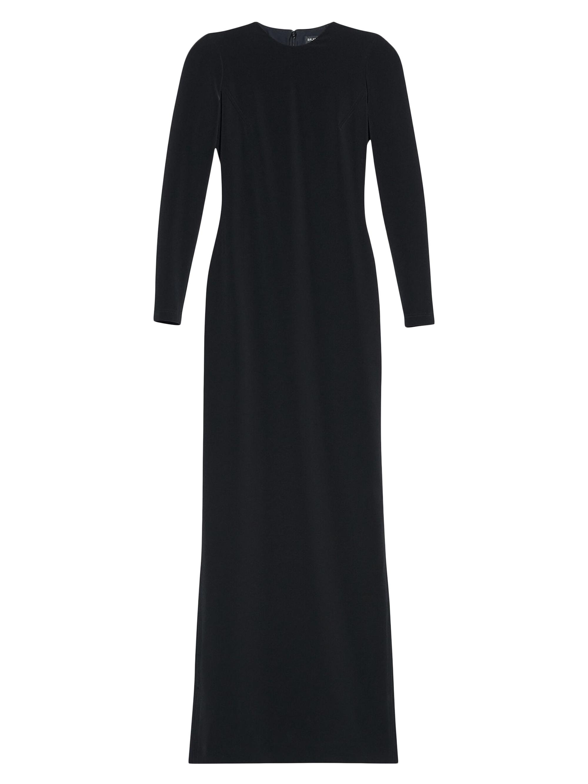 Balenciaga Women's Maxi Crewneck Dress - Black