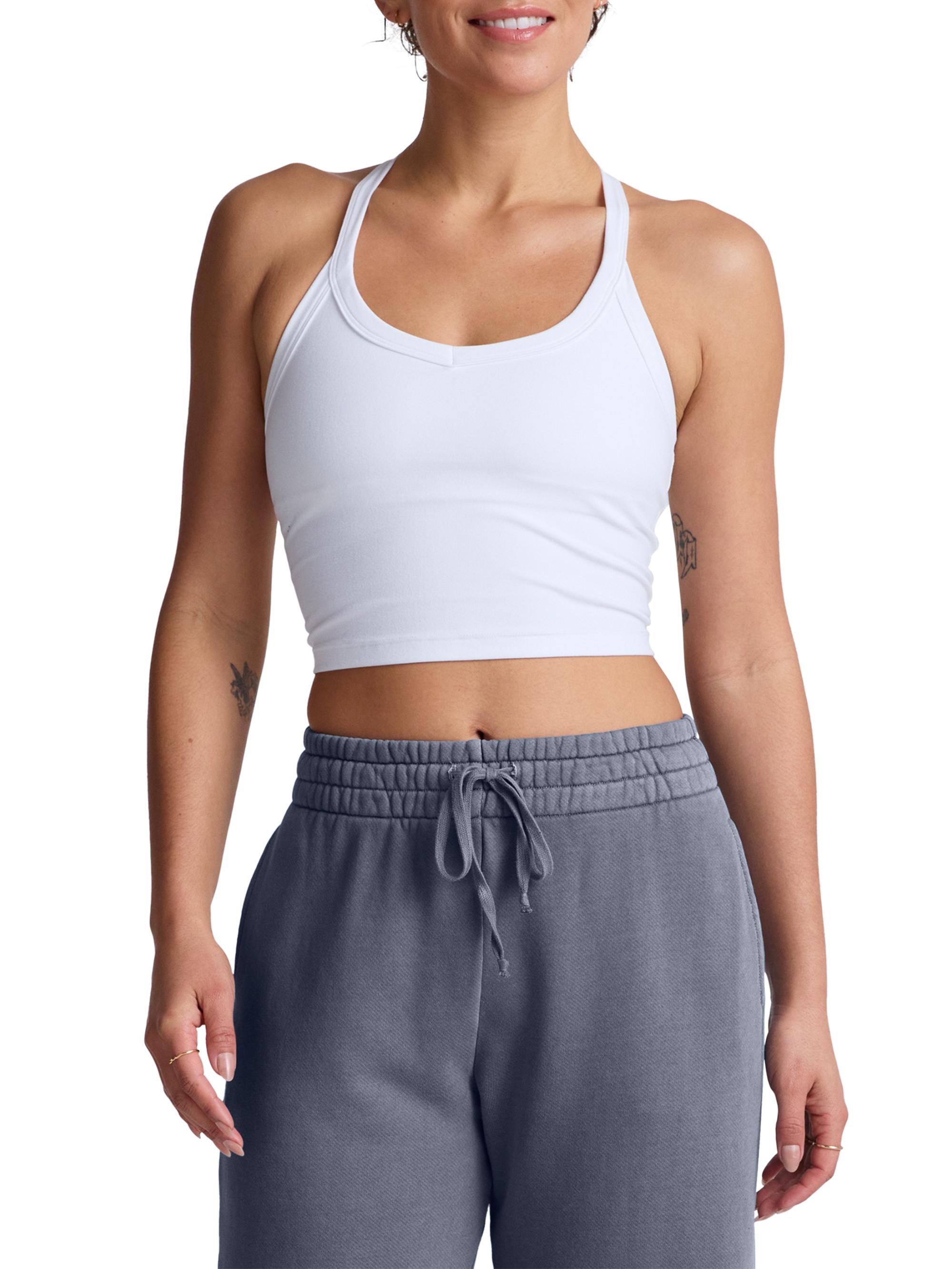 Beyond Yoga Women's On The Up Crop Tank - Cloud White