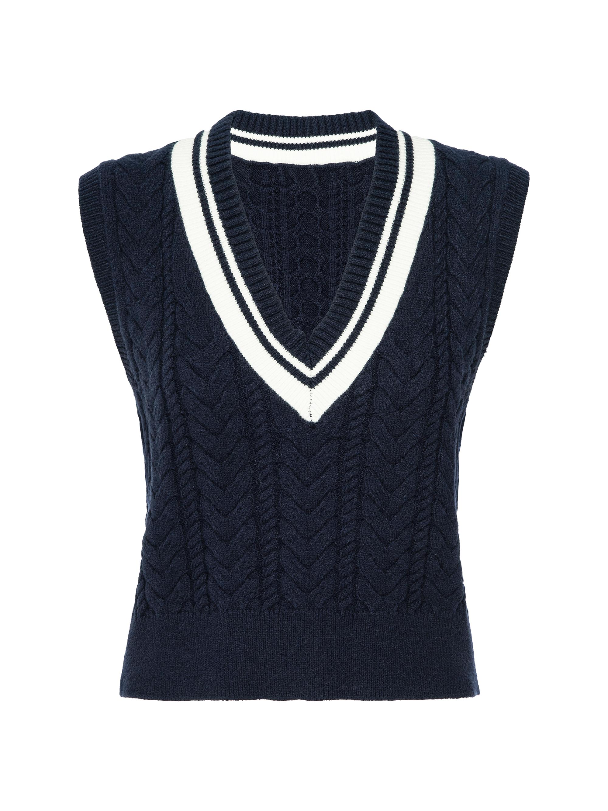 Beyond Yoga Women's The Cable-Knit Vest - Nocturnal Navy