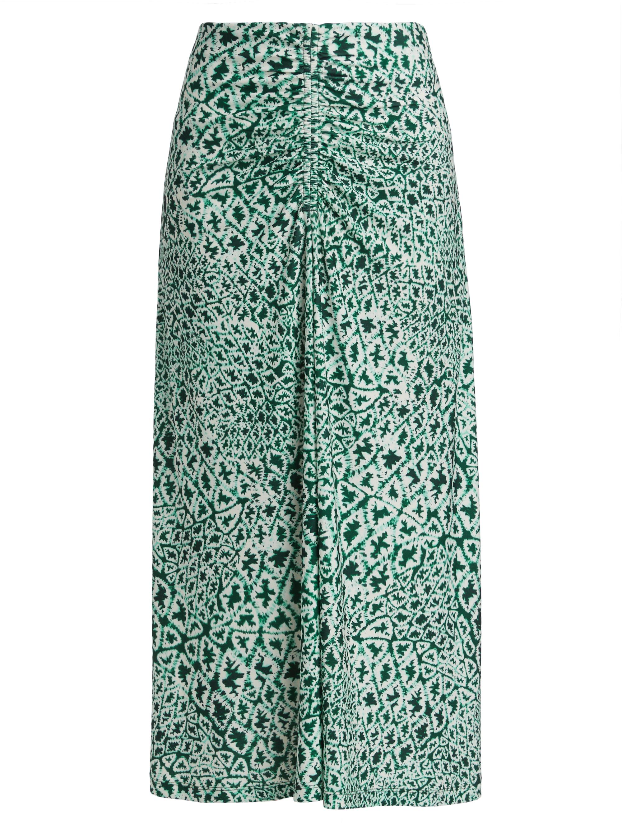 Maria Cher Women's Baradero Anna Ruched Abstract Midi-Skirt - Green
