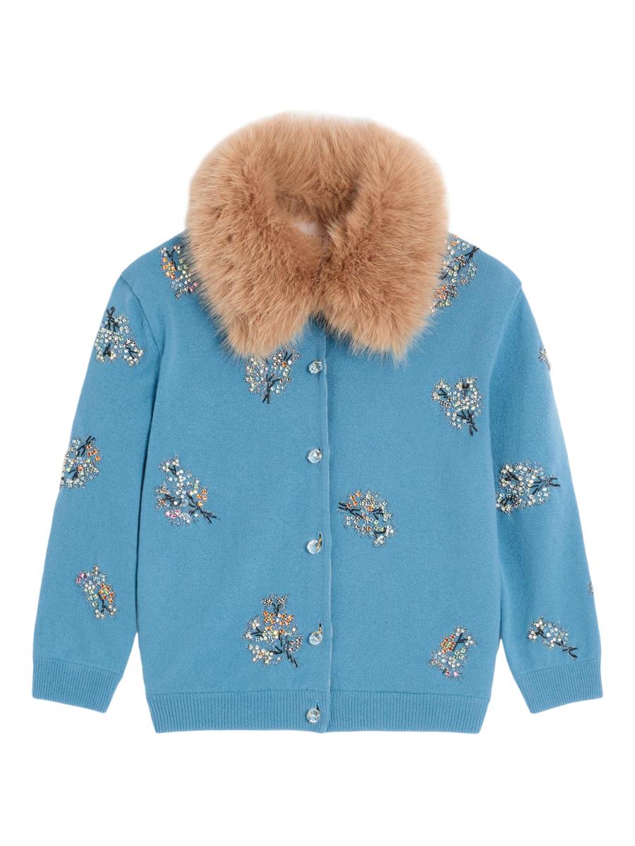 Valentino Garavani Embroidered Wool Cardigan | Saks Fifth Avenue