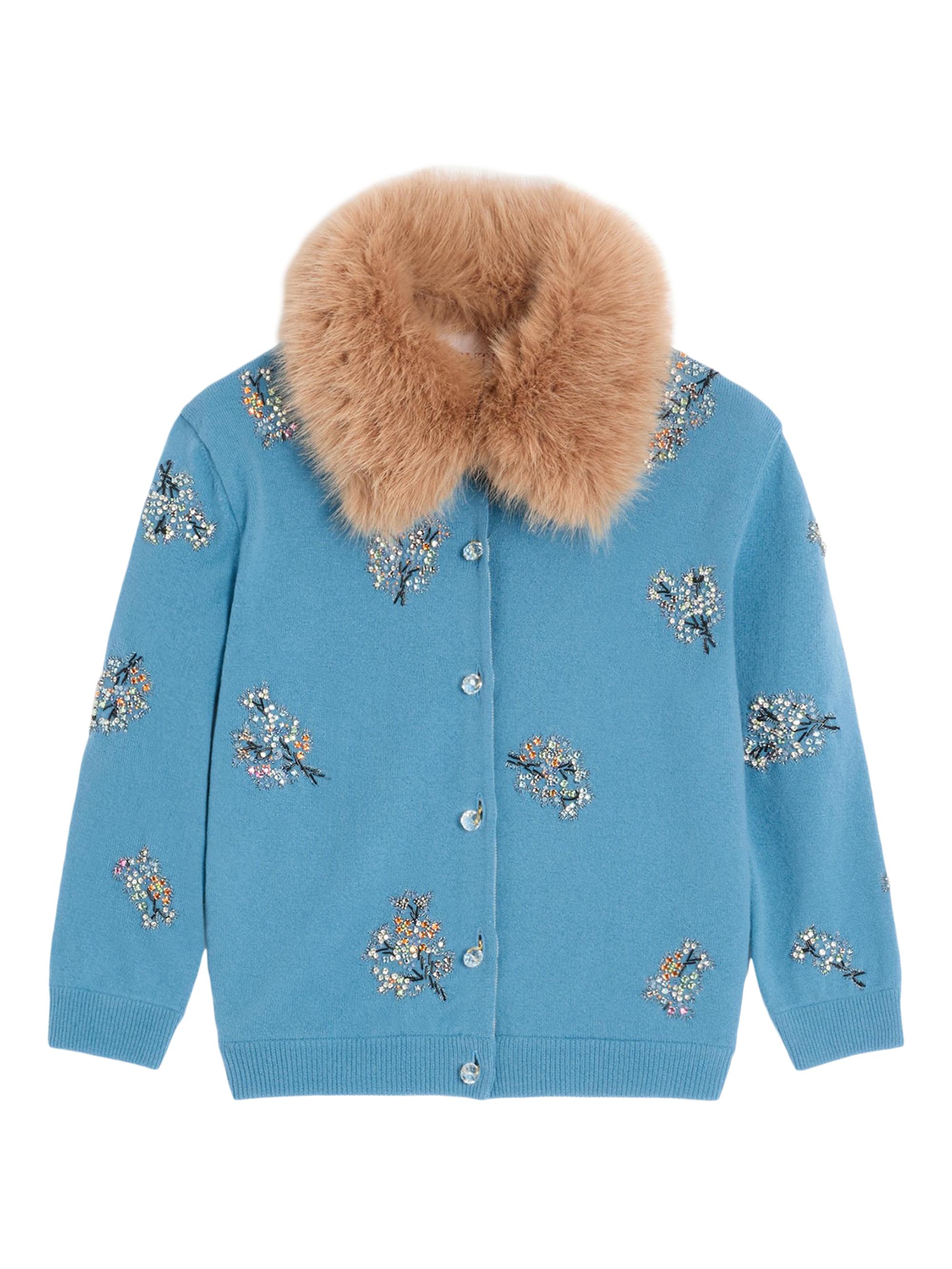 Valentino Garavani Embroidered Wool Cardigan | Saks Fifth Avenue