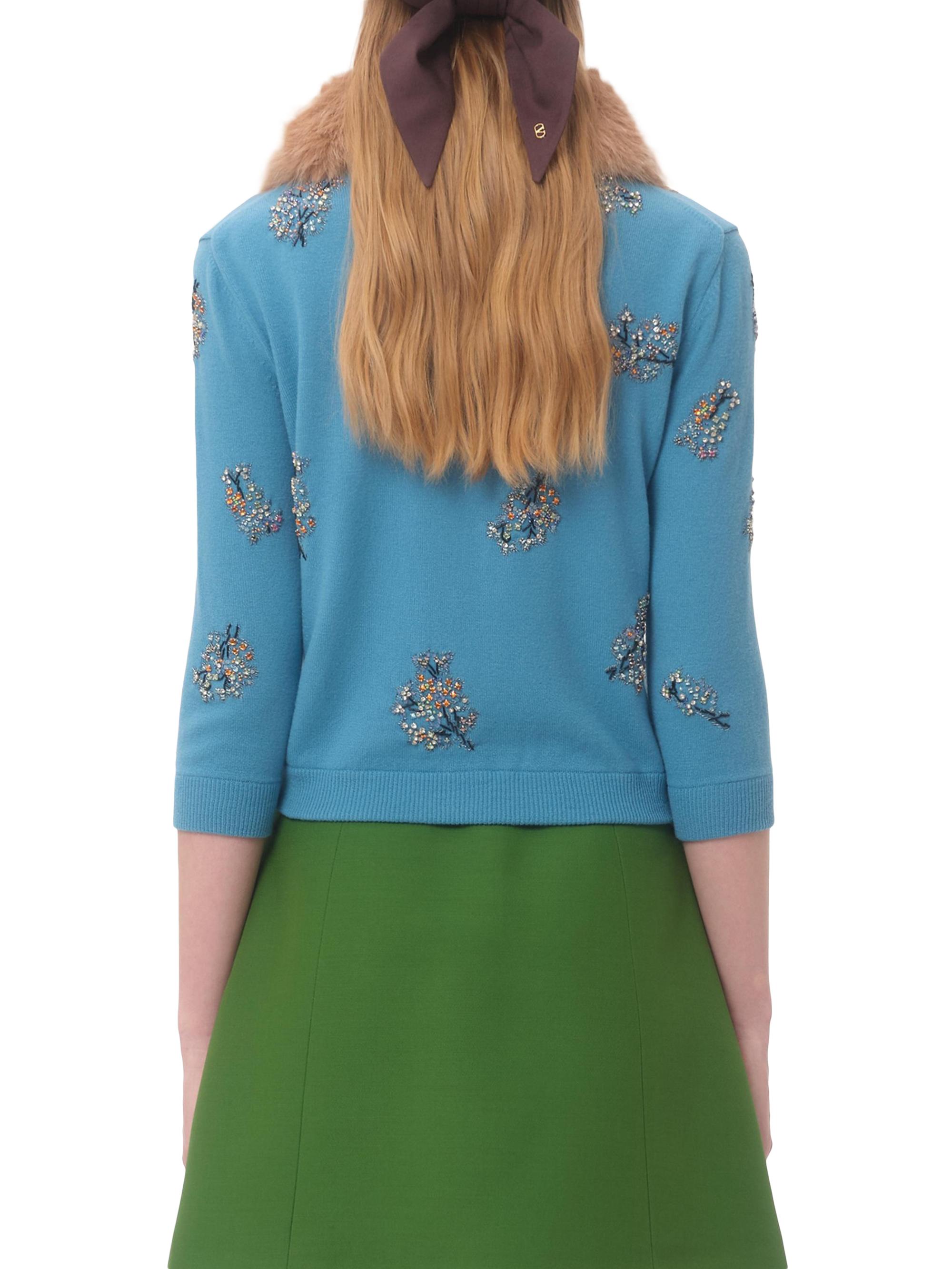 Valentino Garavani Embroidered Wool Cardigan | Saks Fifth Avenue