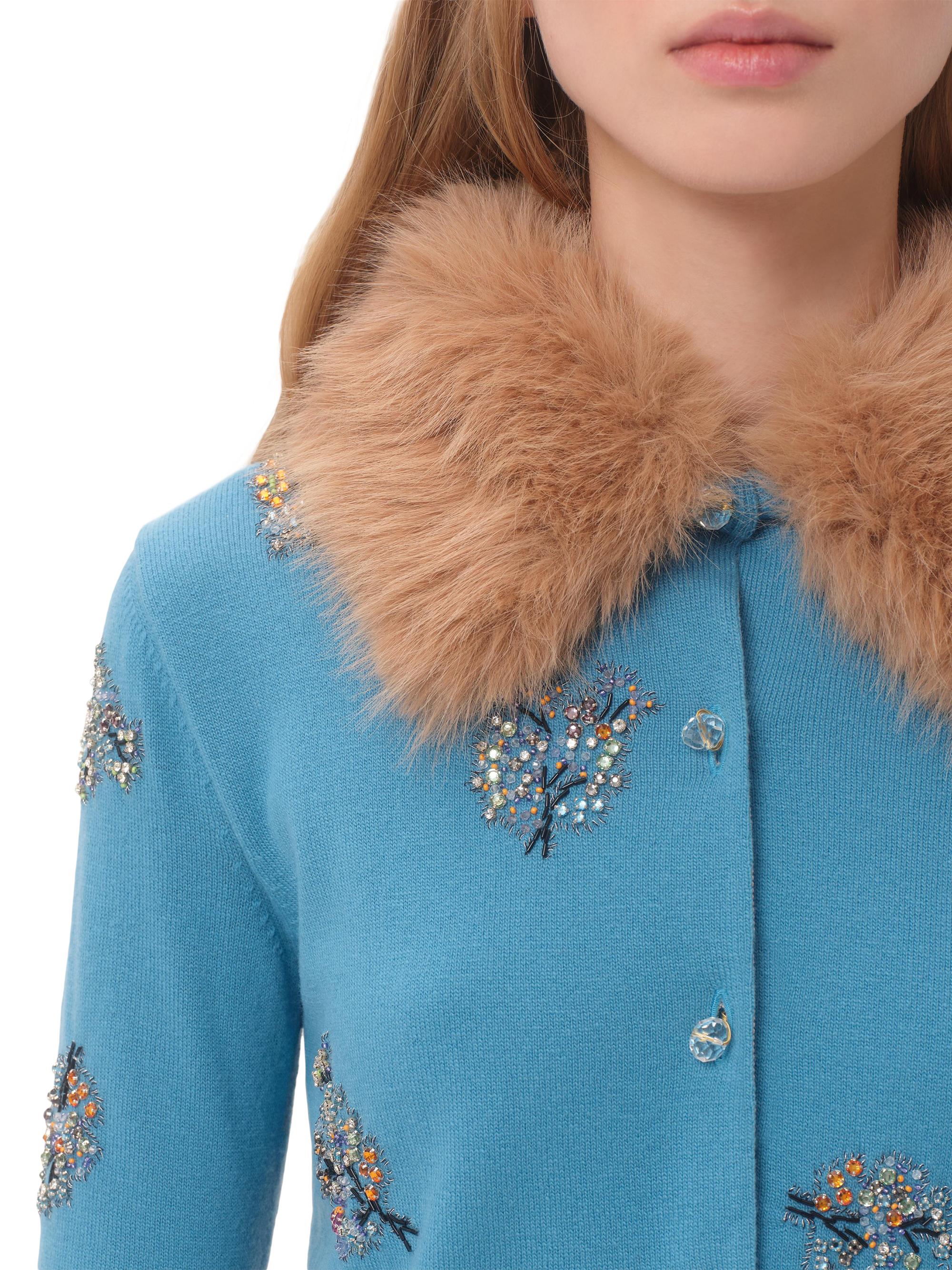 Valentino Garavani Embroidered Wool Cardigan | Saks Fifth Avenue