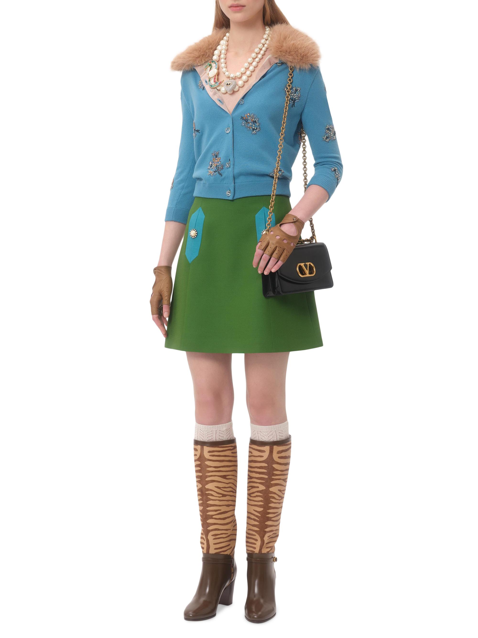 Valentino Garavani Embroidered Wool Cardigan | Saks Fifth Avenue