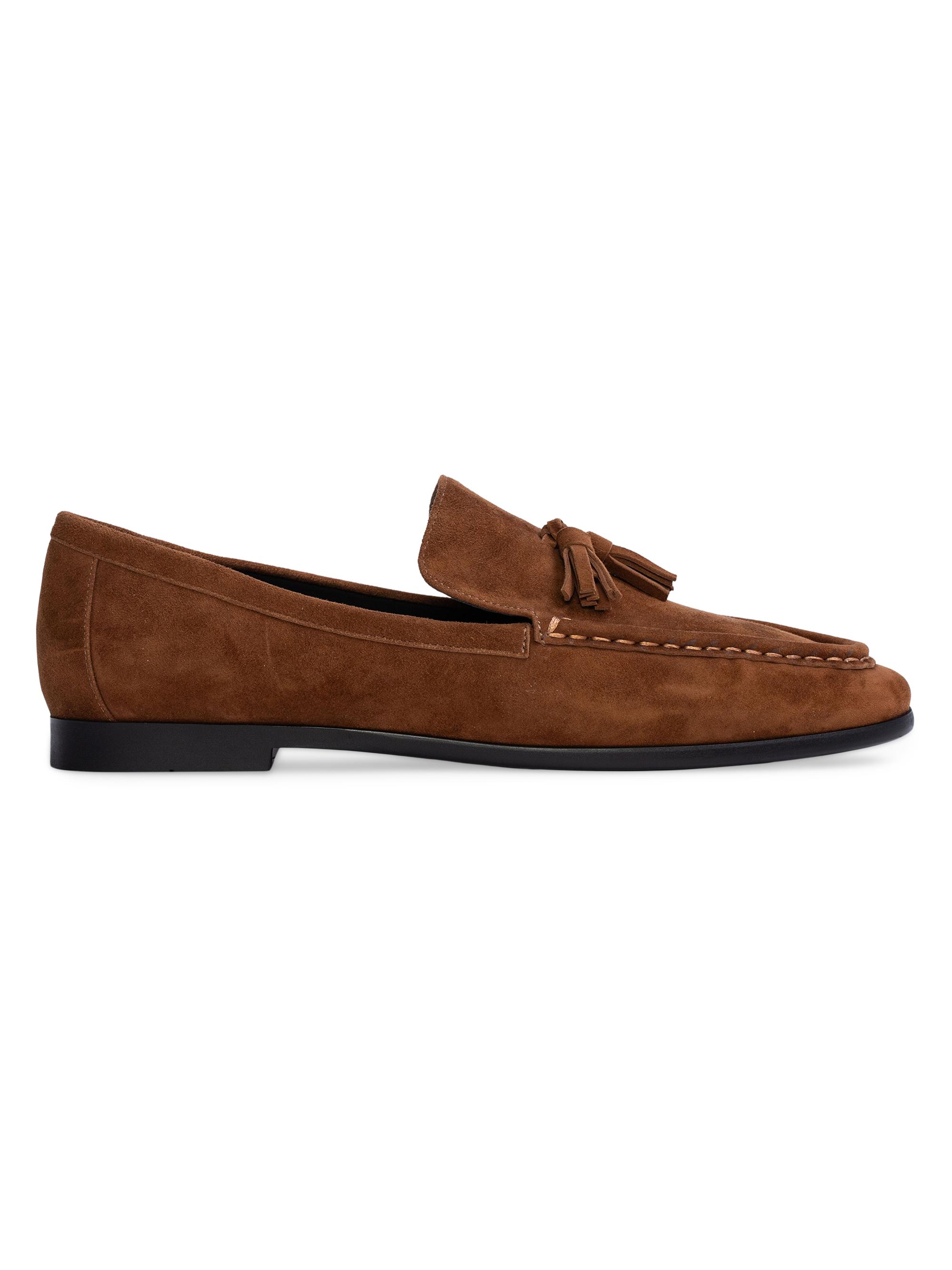 Black Suede Studio Women's Finn Suede Loafers - Tobacco Suede
