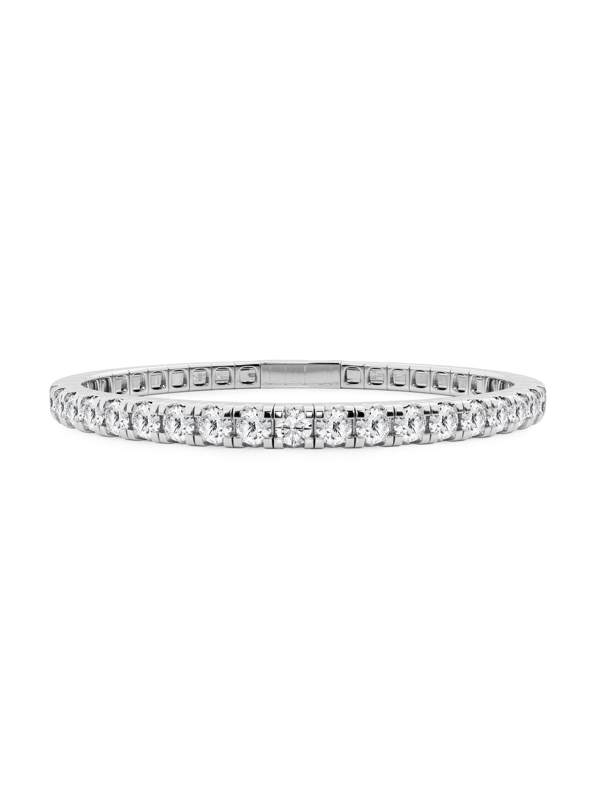 Saks Fifth Avenue Collection Women's 14K White Gold & Natural Diamond Flexible Bangle/1.00-5.00 TCW - 5 Tcw
