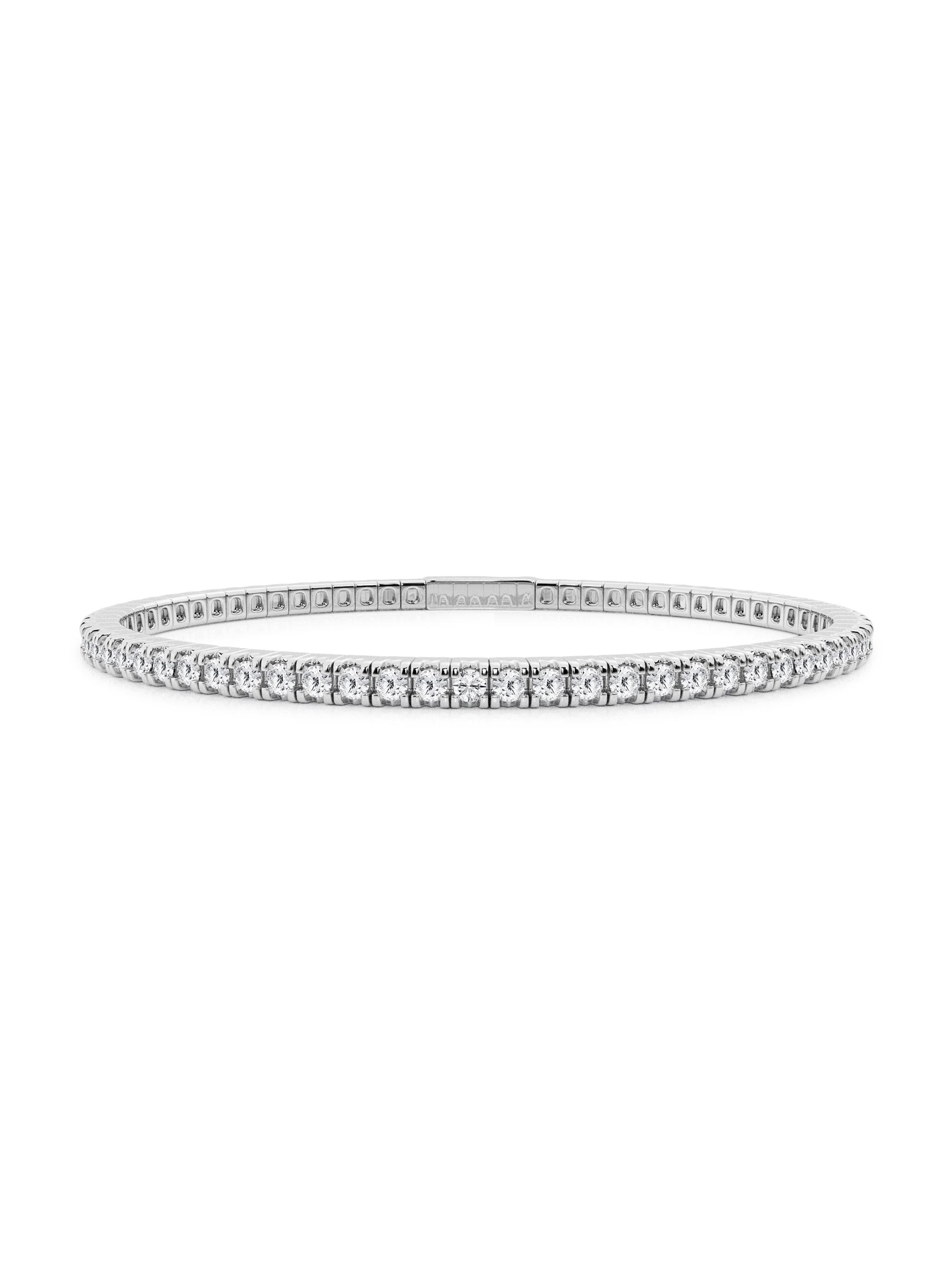 Saks Fifth Avenue Collection Women's 14K White Gold & Prong-Set Natural Diamond Tennis Bracelet/2.00-5.00 TCW - 3 Tcw