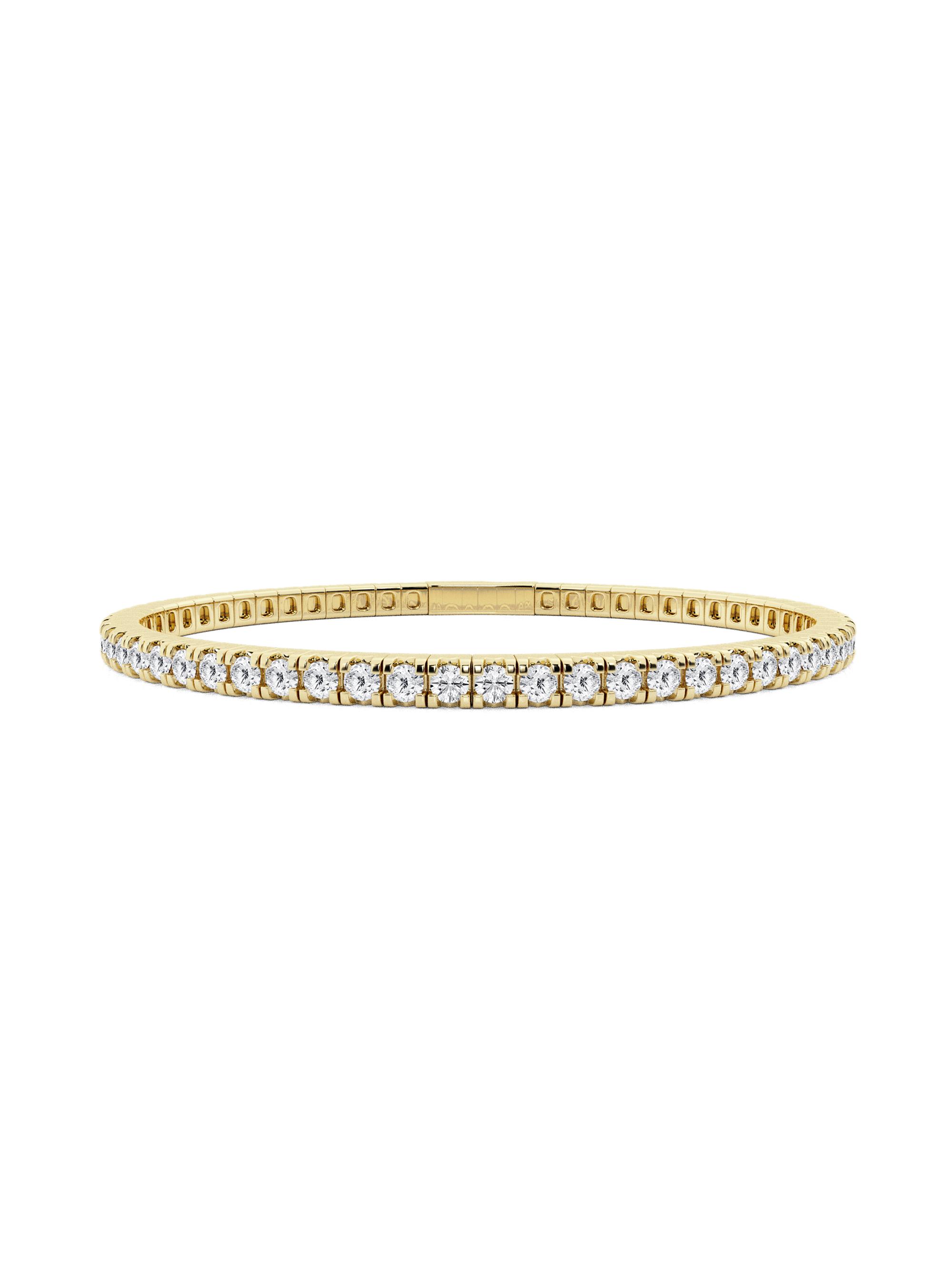 Saks Fifth Avenue Collection Women's 14K Yellow Gold & Natural Diamond Flexible Bangle/2.00-5.00 TCW - 5 Tcw