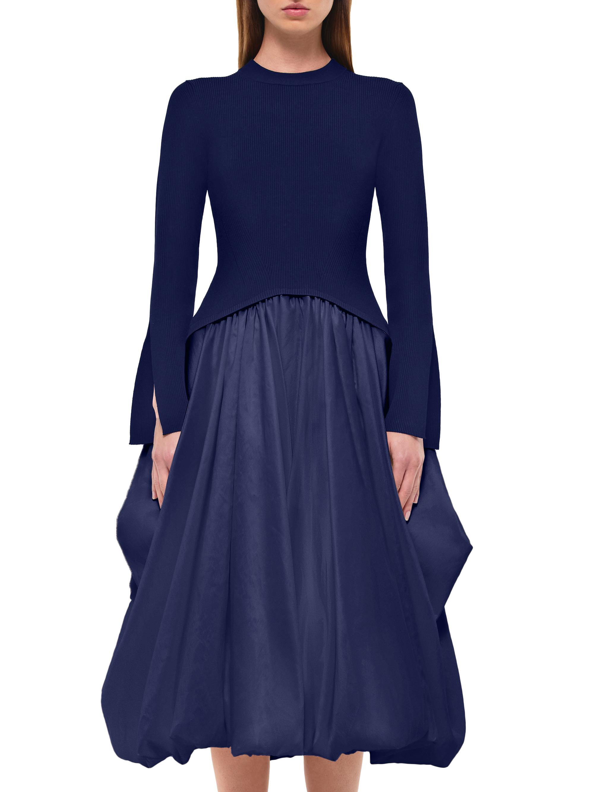 SIMKHAI Women's Kenlie Bubble Midi-Dress - Midnight