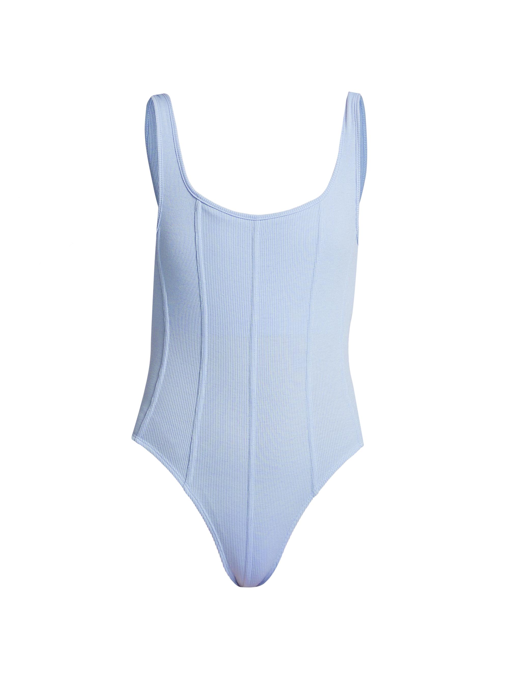 Nonchalant Label Women's Kian Rib-Knit Bodysuit - Steel