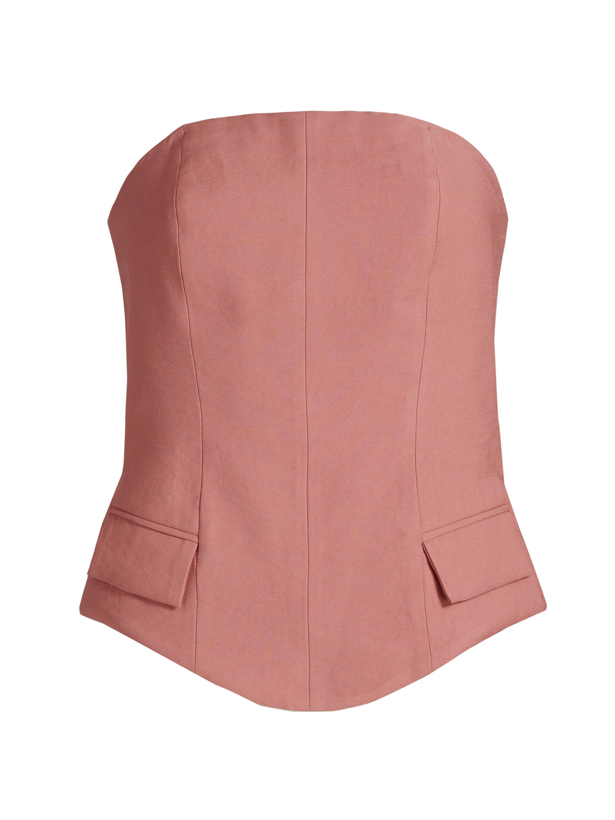 Nonchalant Label Women's Georgia Tailored Strapless Top - Mauve