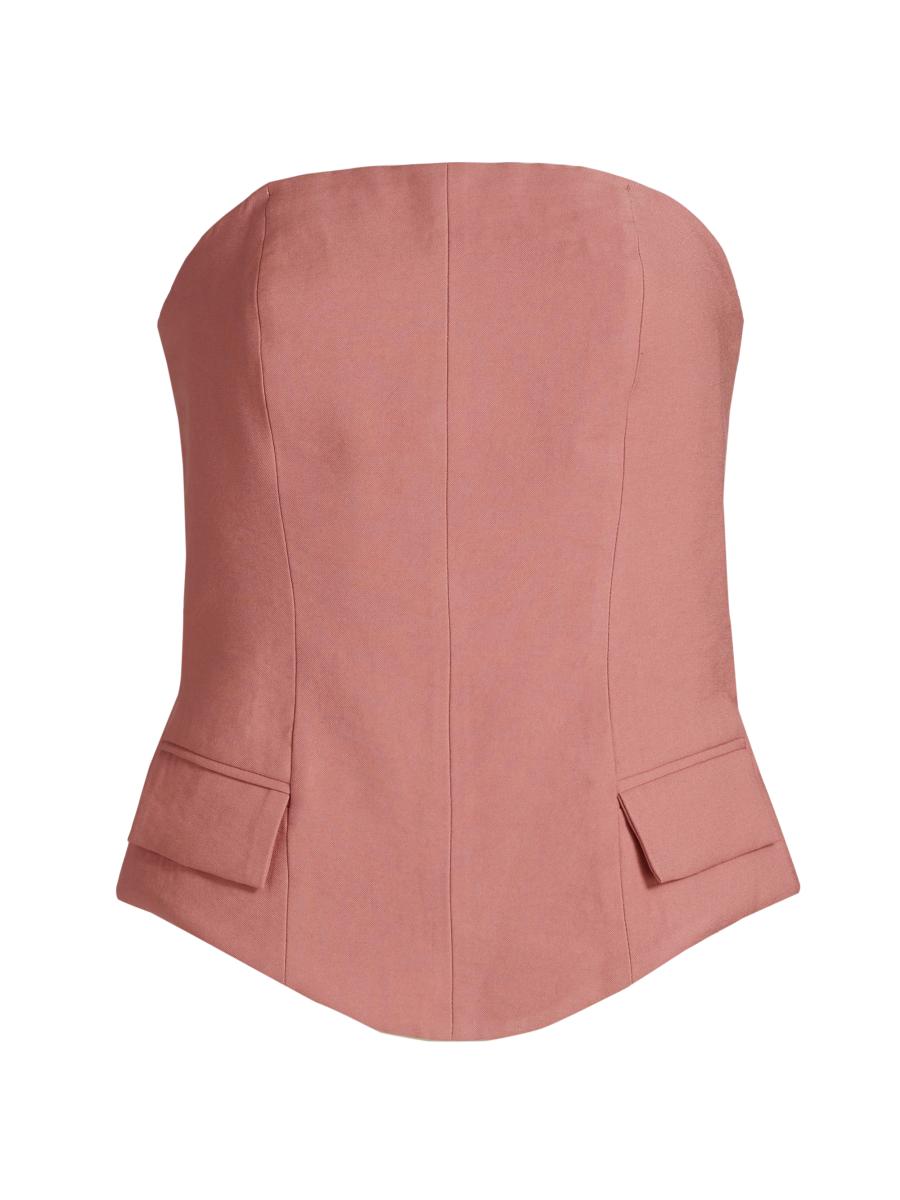 Nonchalant Label Women's Georgia Tailored Strapless Top In Purple