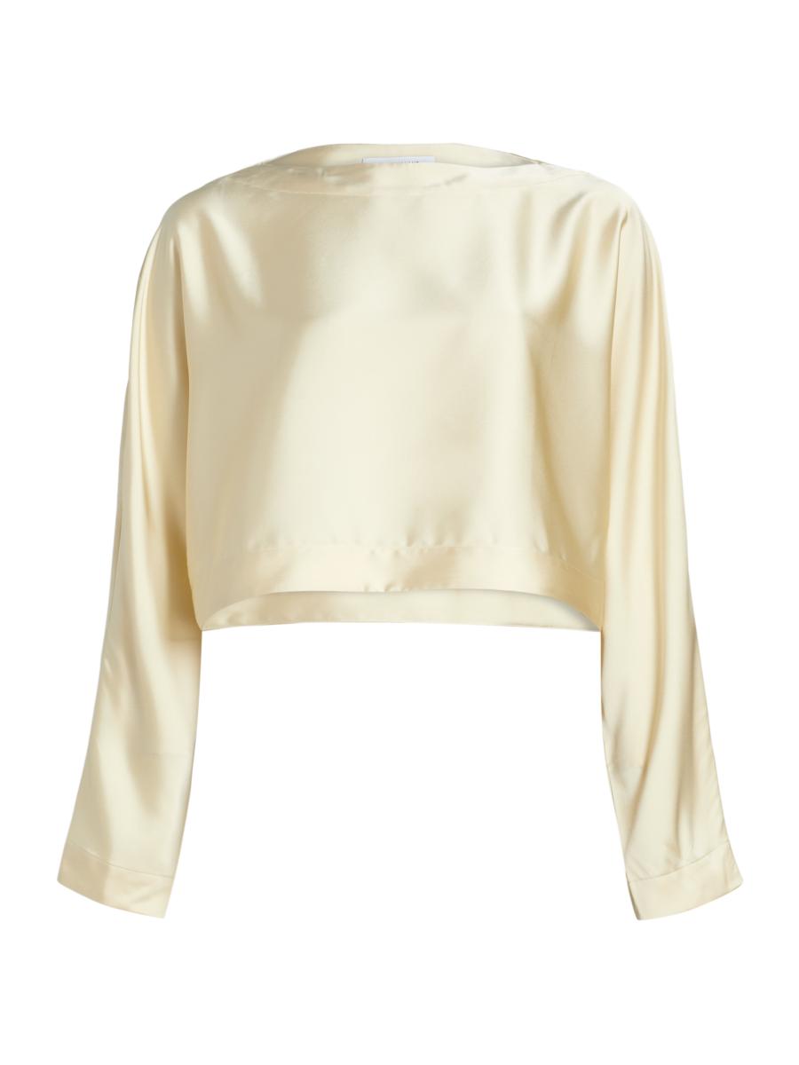 Nonchalant Label Women's Cristiana Satin Top In Yellow