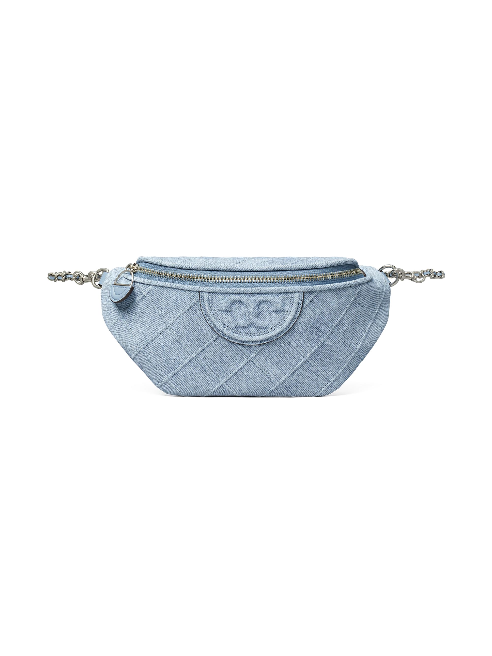 Tory Burch Women's Fleming Quilted Suede Belt Bag - Denim