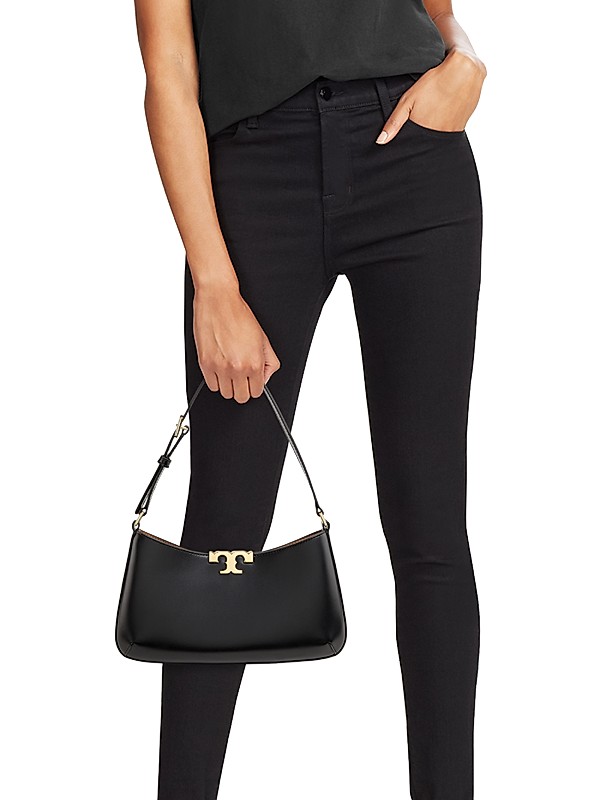 Shop Tory Burch Eleanor Logo-Detailed Leather Shoulder Bag Shop Tory Burch Eleanor Logo-Detailed Leather Shoulder Bag