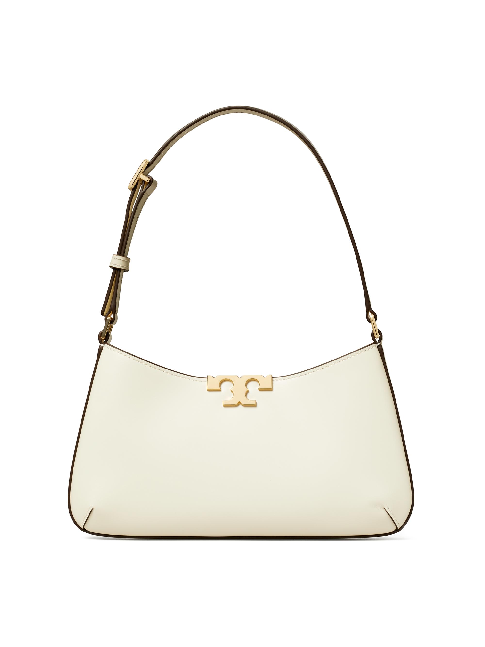 Tory Burch Women's Eleanor Logo-Detailed Leather Shoulder Bag - Warm White