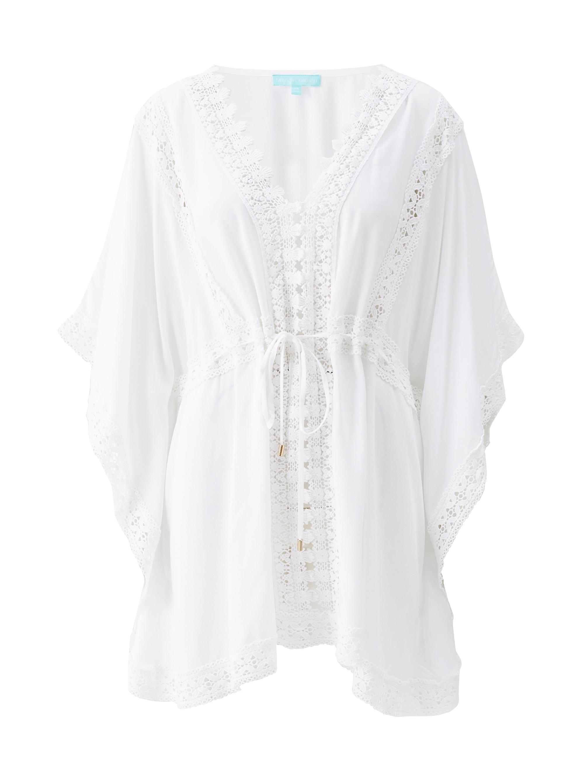 Melissa Odabash Women's Embroidered Oversized Caftan - White