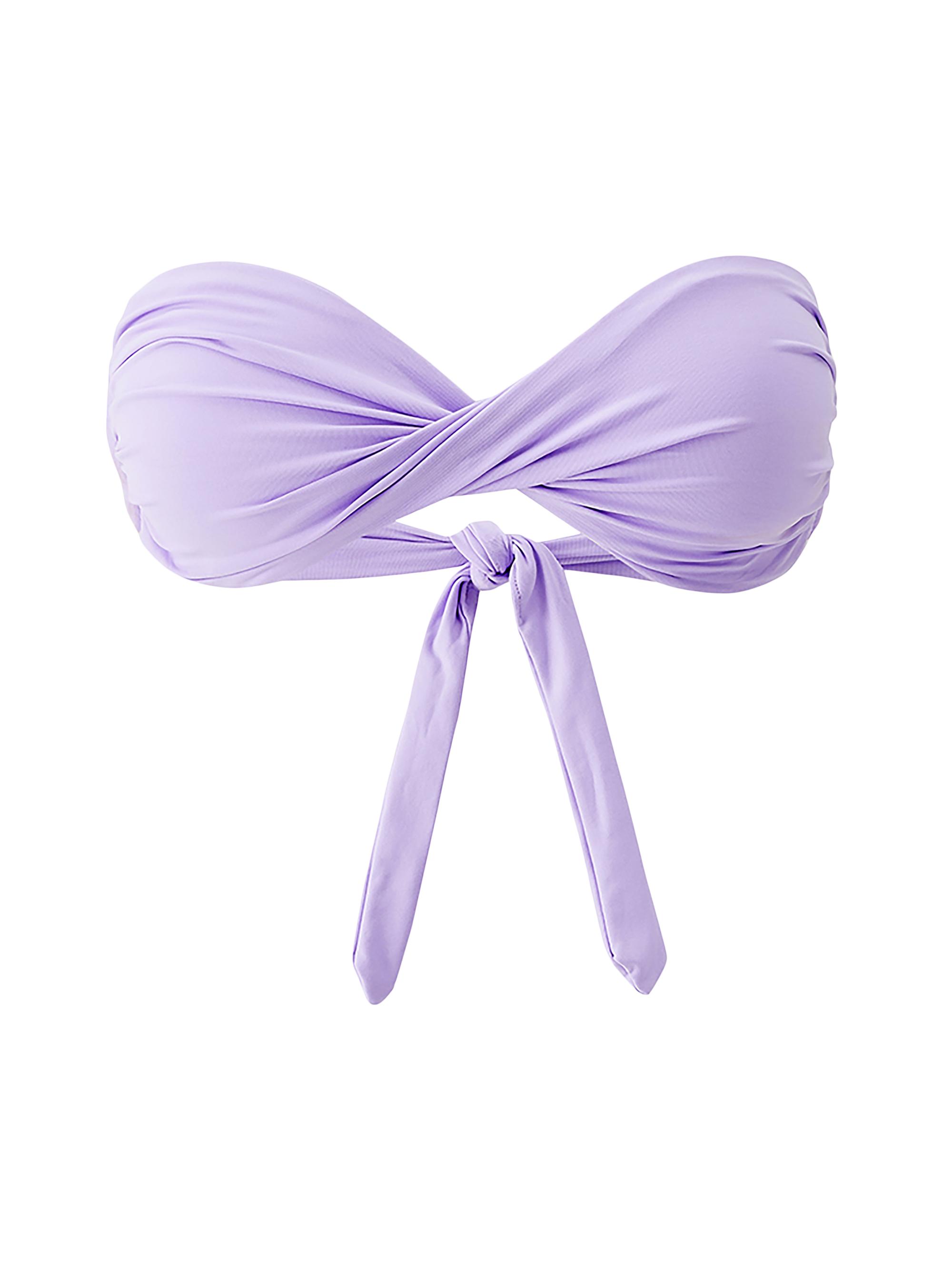 Melissa Odabash Women's Martinique Twist-Front Bandeau Bikini Top - Lavender