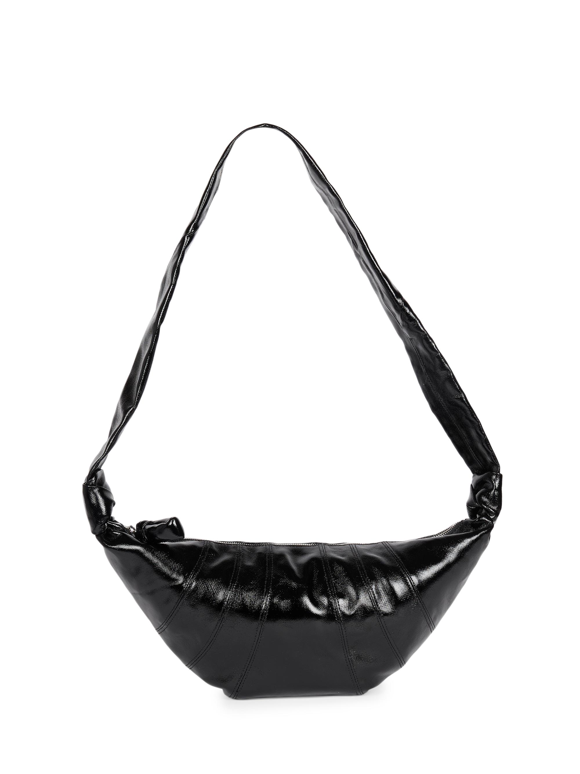 Lemaire Men's  Croissant Coated Cotton Bag - Black