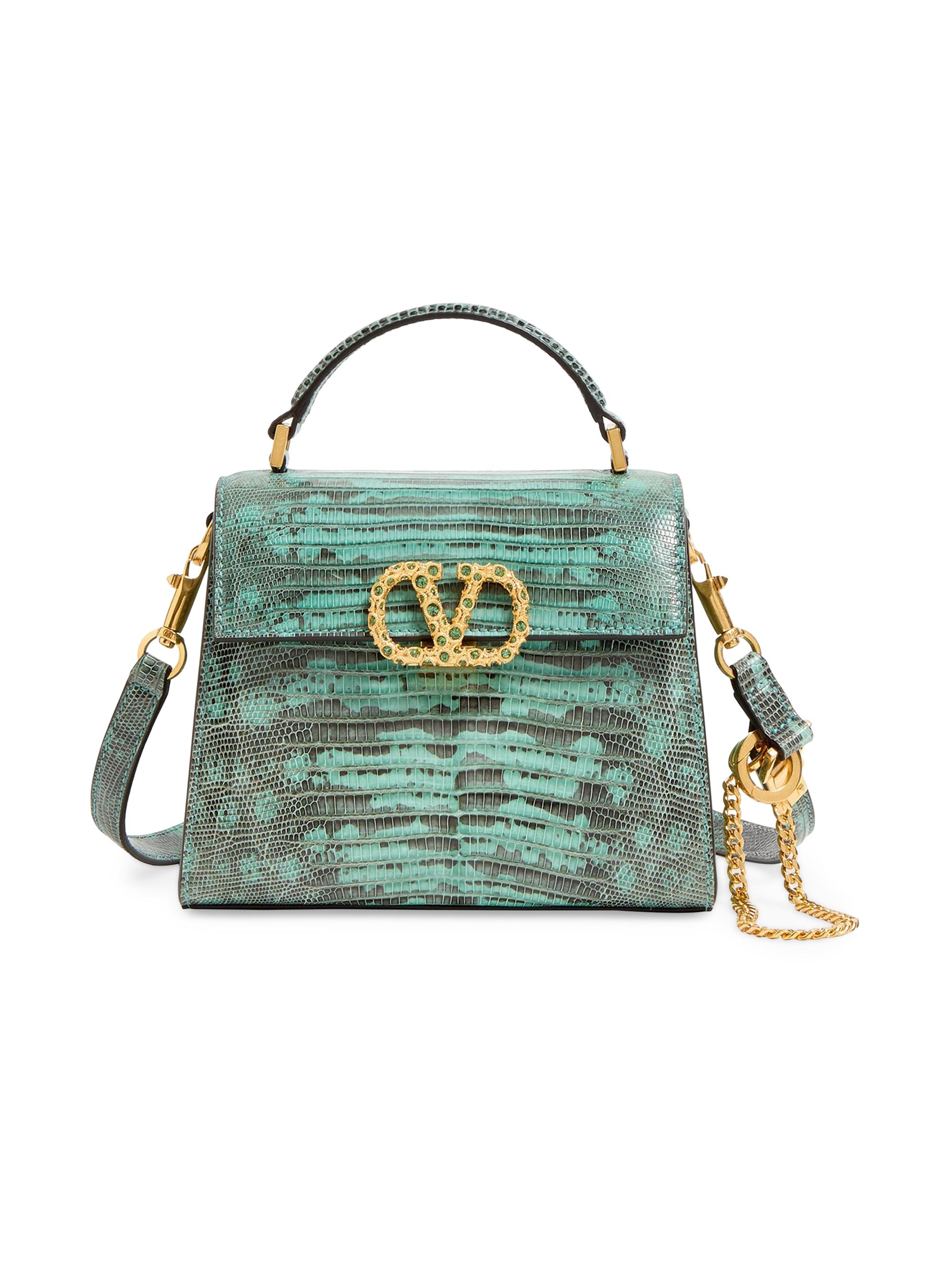 Valentino Garavani Women's VSling Mini Handbag in Tejus with Jewel Logo - Ice Green Erinite